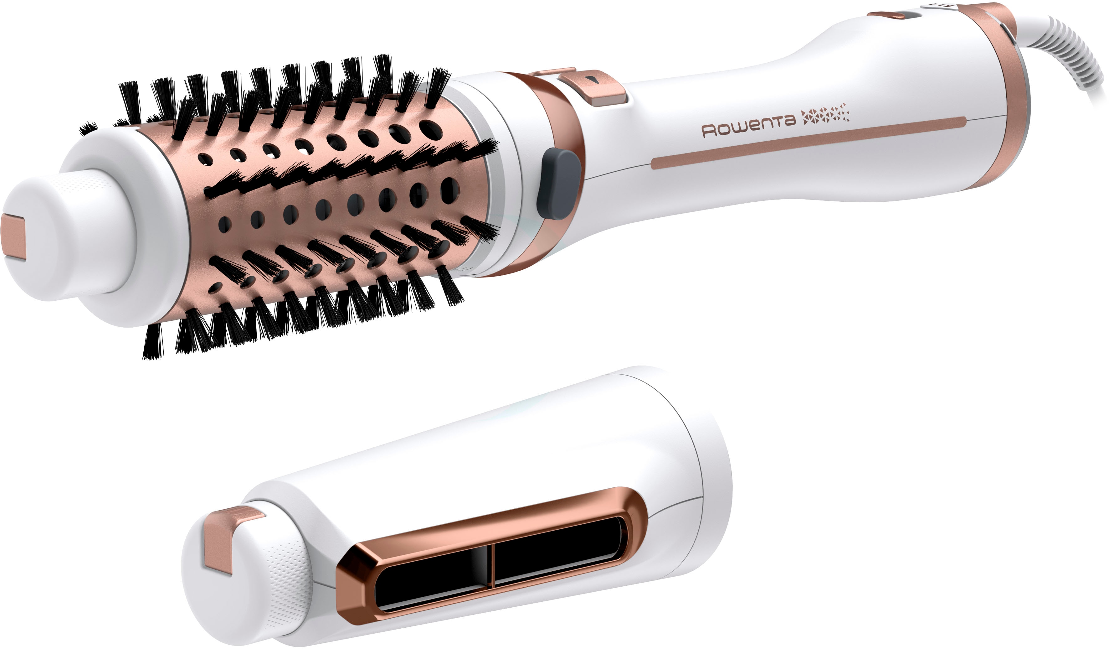 Rowenta Warmluftbürste "Brush Activ Ultimate Care, rotierende Warmluftbürste 2 in 1 Styling," 2 Aufsätze Keramikbeschichtung, Ionen-Booster, innovative Flip-Funktion, CF9720