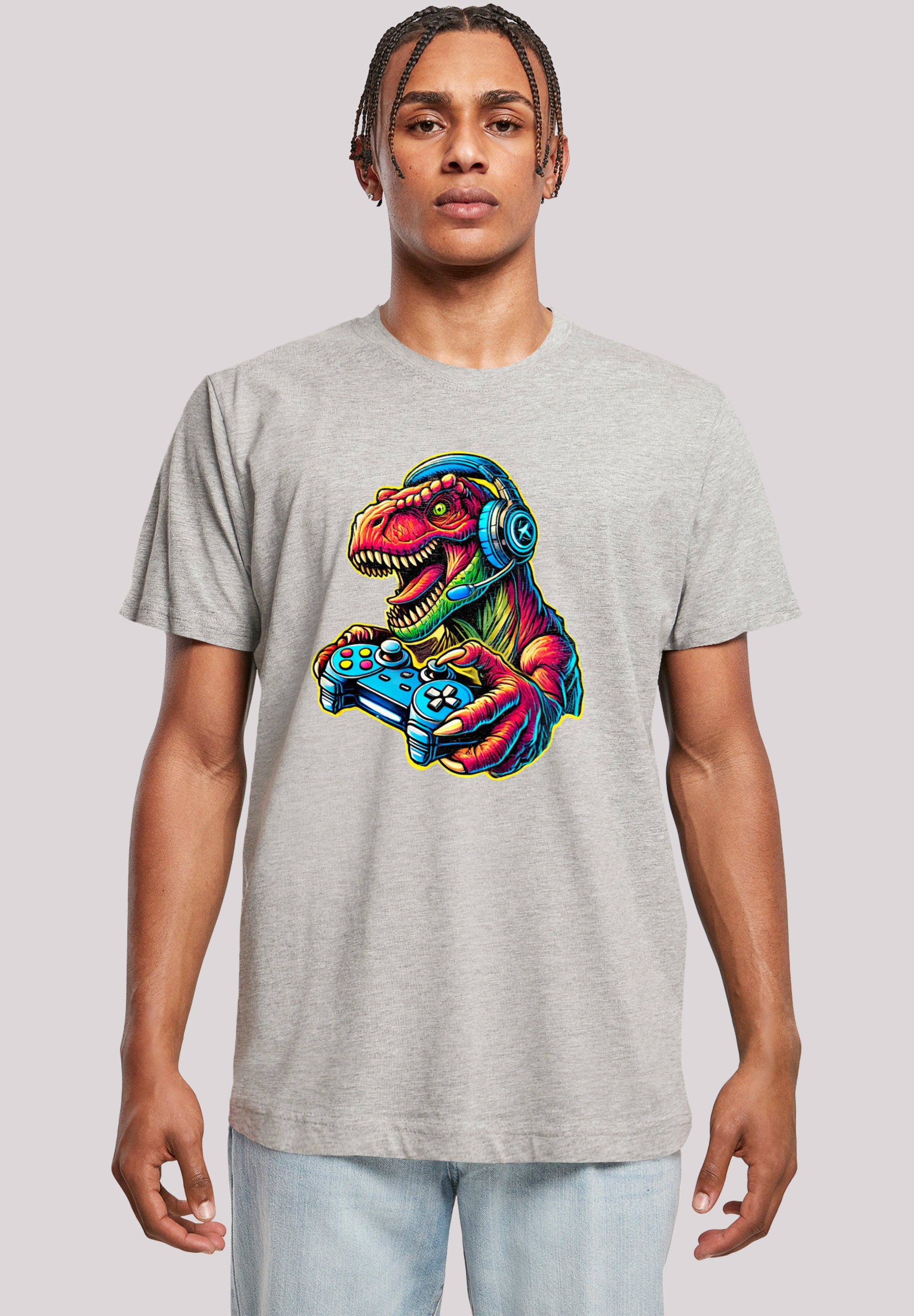 F4NT4STIC T-Shirt "Dinosaurier Gamer", Premium Qualität günstig online kaufen