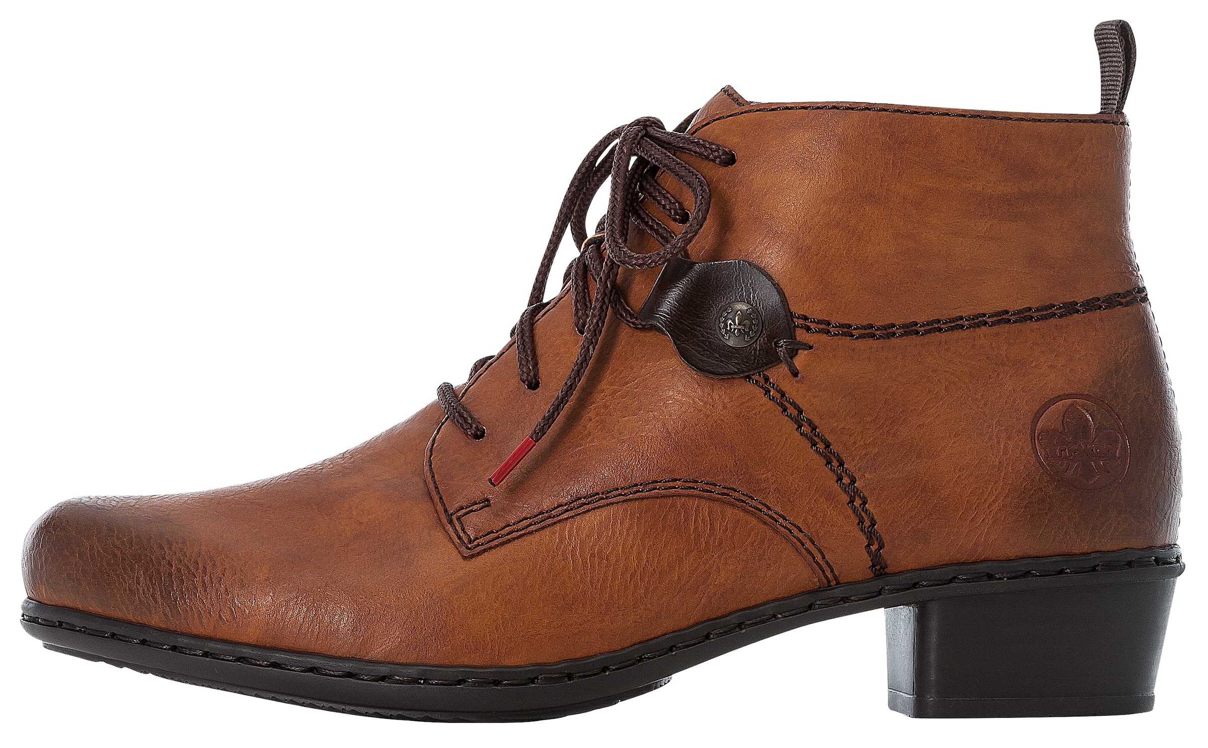Rieker Schnürstiefelette, Schnürboots, Blockabsatz, in elegantem Look