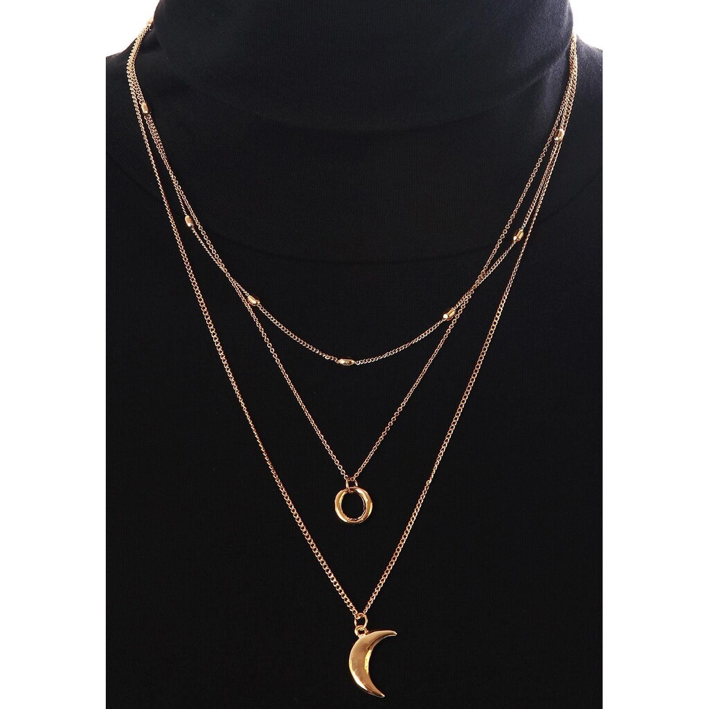 J.Jayz Collier »Layering Kette mit Mond als Anhänger«