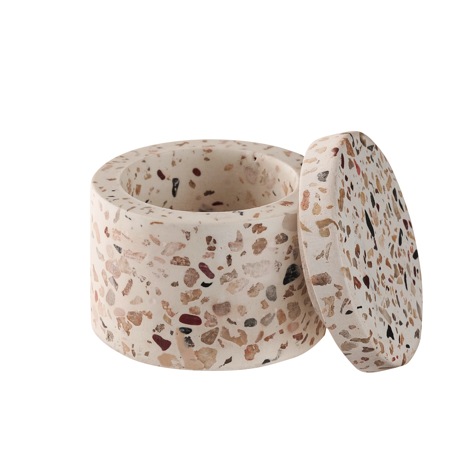 APS Butterdose »2er Set TERRAZZO« Beton, Ø 6 cm, H: 5 cm, 40 ml, Unikat