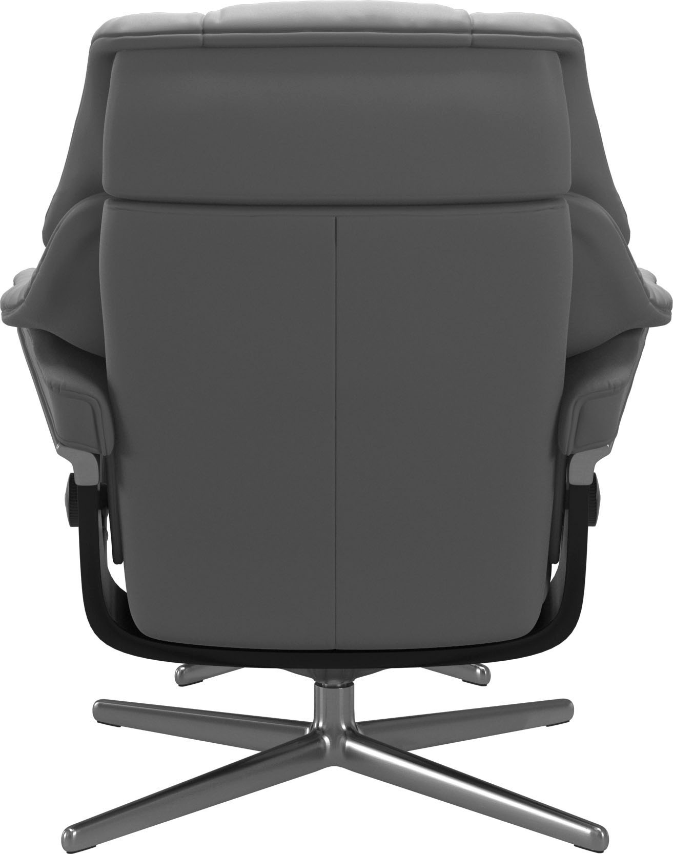 Stressless® Relaxsessel »Reno«, (Set, Relaxsessel mit Hocker), mit Hocker, mit Cross Base, Größe S, M & L, Holzakzent Schwarz