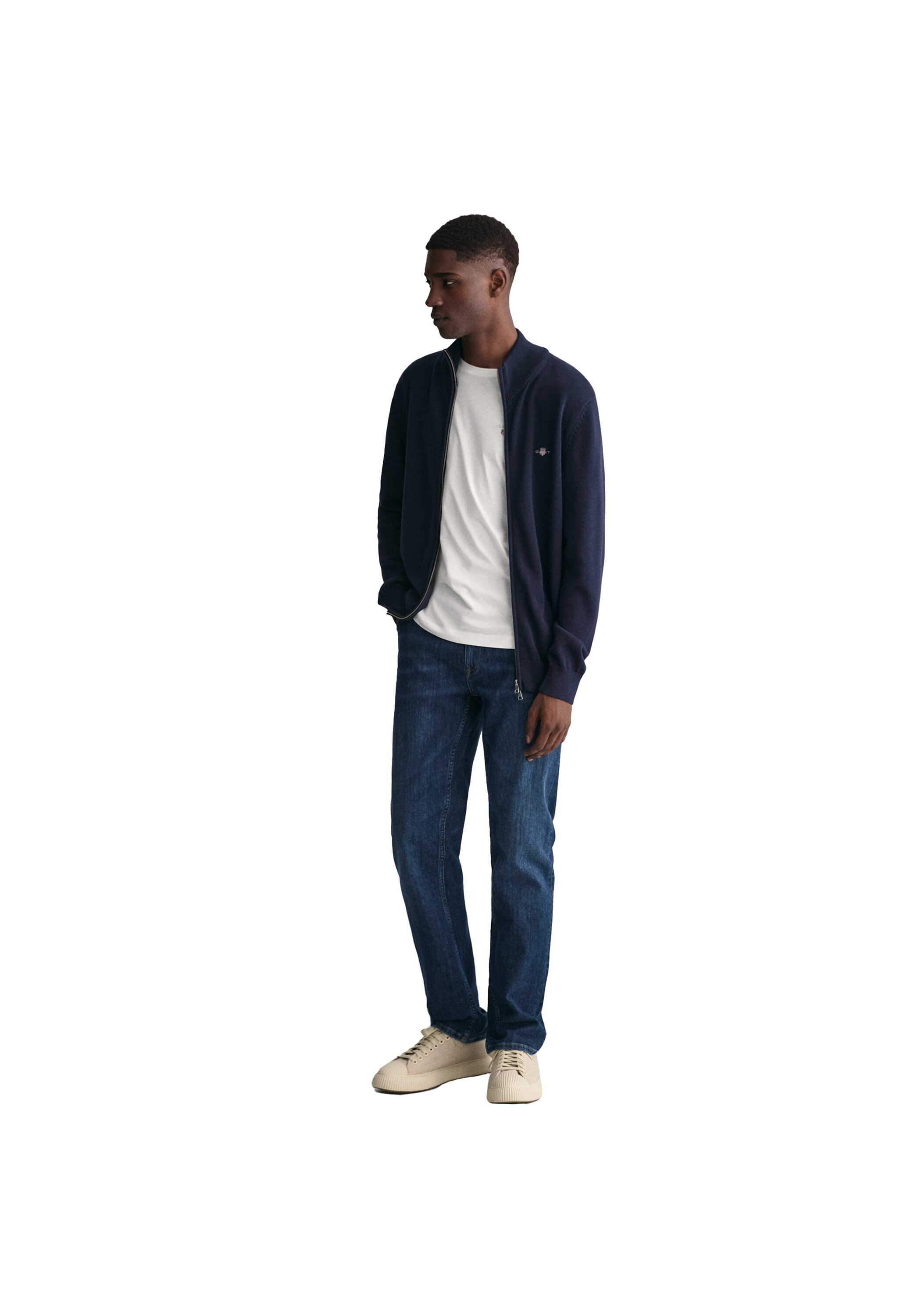 Gant Sweatshirt »Strickjacke CASUAL COTTON ZIP CARDIGAN«