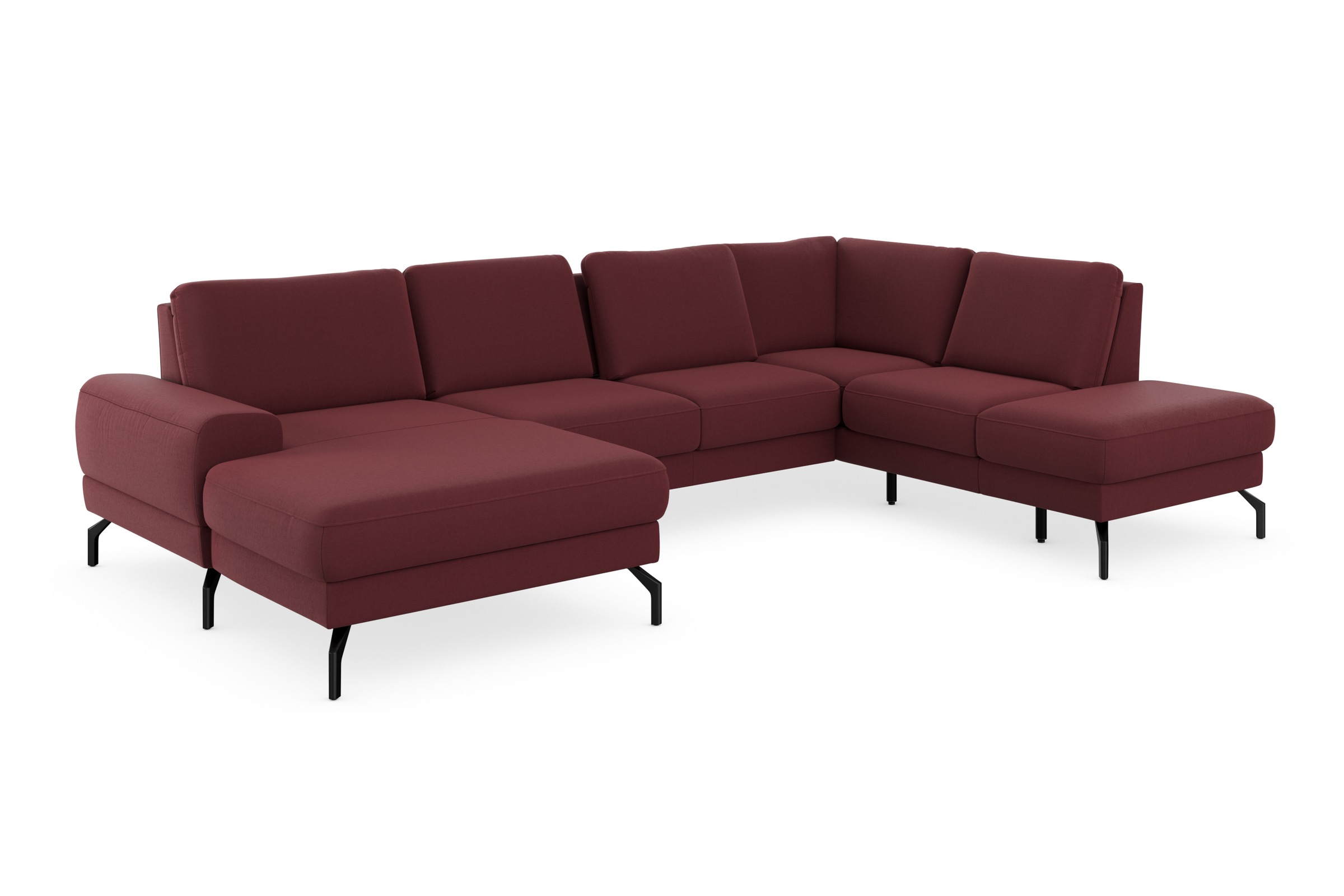 sit&more Wohnlandschaft »Cinturo U-Form«, inklusive Sitztiefenverstellung und Federkern, Sitzhöhe 48 cm