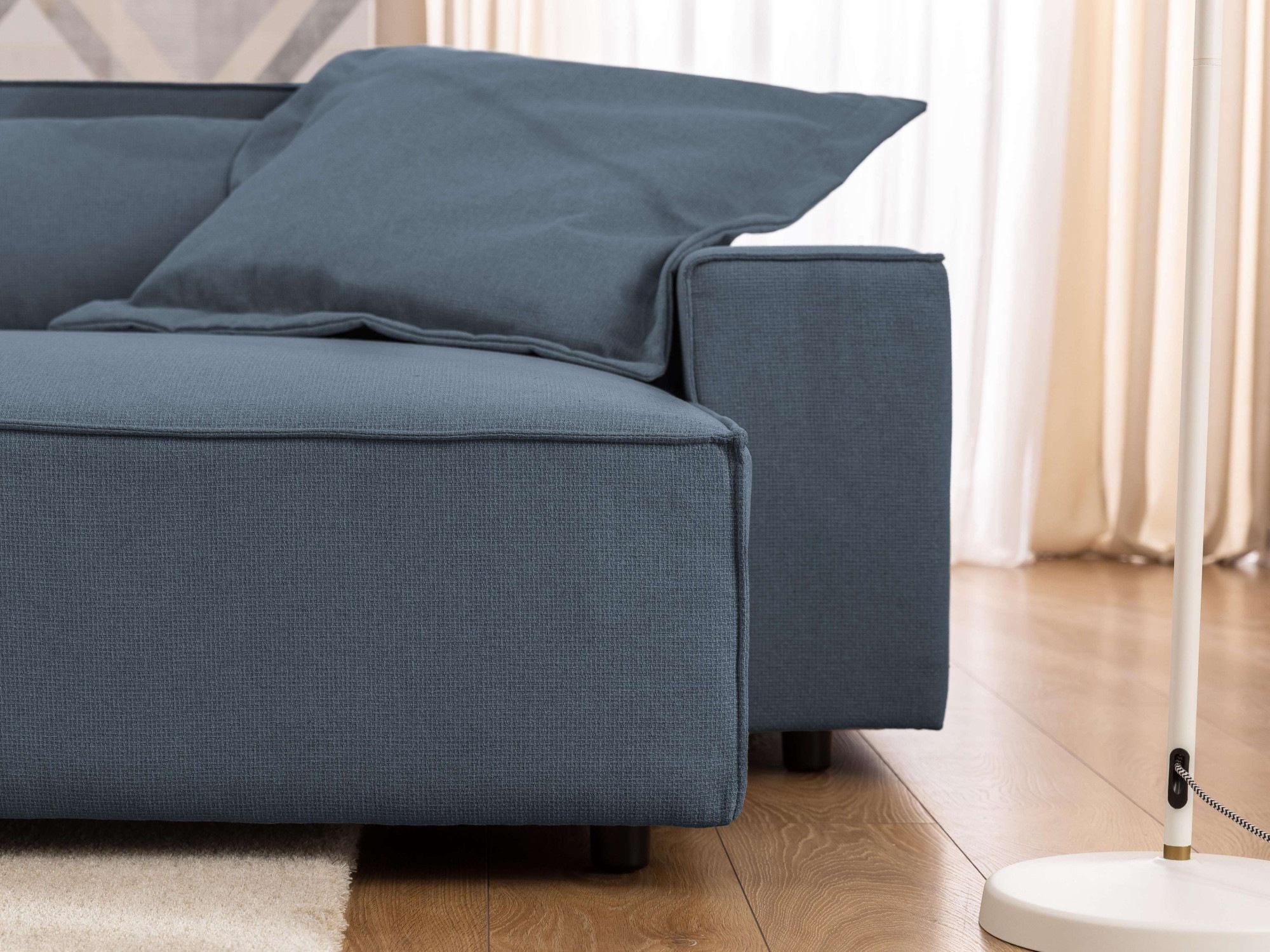 OTTO home Ecksofa »KINLEE Design-Sofa mit Recamiere rechts/links, Maße B/T/H 251/144/70cm« L-Form mit Wellenunterfederung, ohne Bettfunktion, modern und beguem