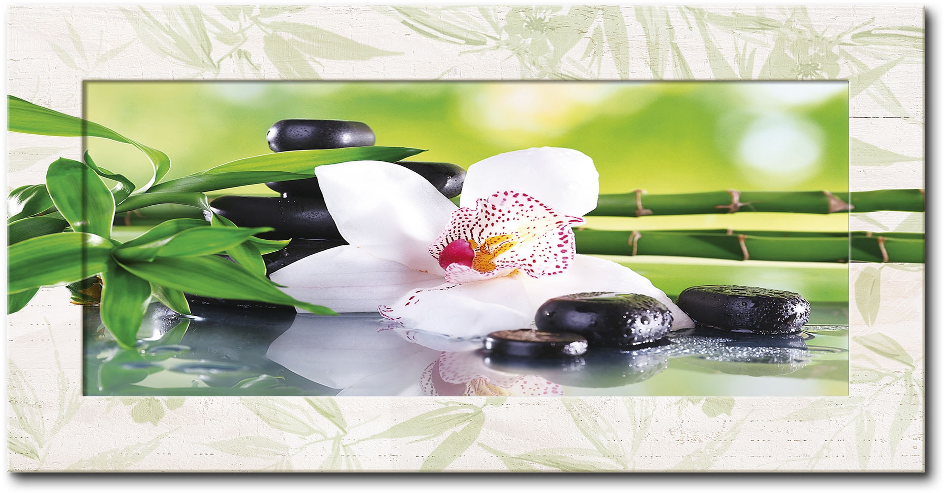 Artland Wandbild "Spa Steine Bambus Zweige Orchidee", Zen, (1 St.), 3D Opti günstig online kaufen