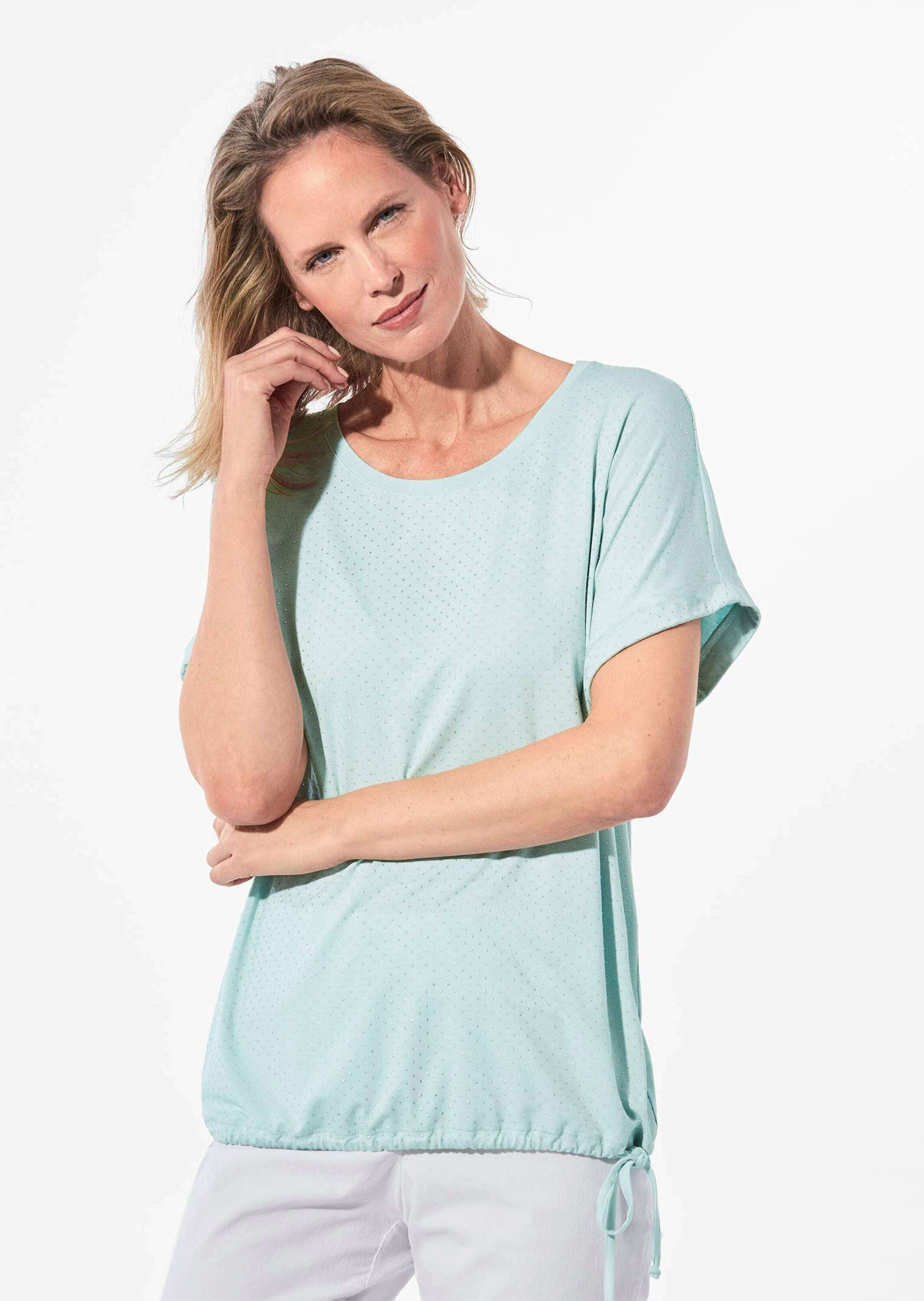 Thumbnail - GOLDNER Kurzarmshirt "Kurzgröße Shirt" Dekorative Schnürung