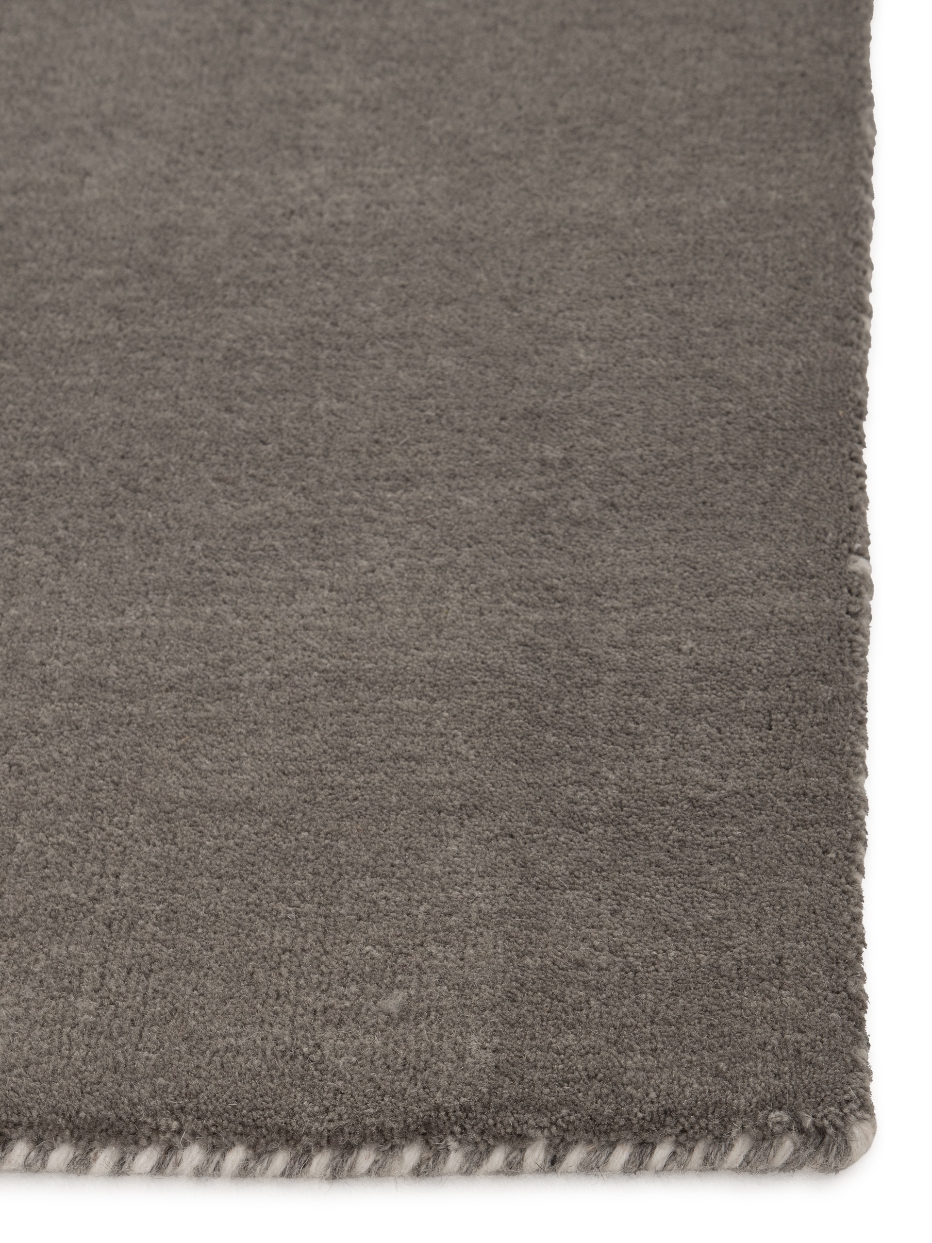 carpetfine Wollteppich »Gabbeh Lola Uni«, rechteckig, 14 mm Höhe, mit natürlichem Pflanzenmaterial von Hand gewebt, auch in Rund