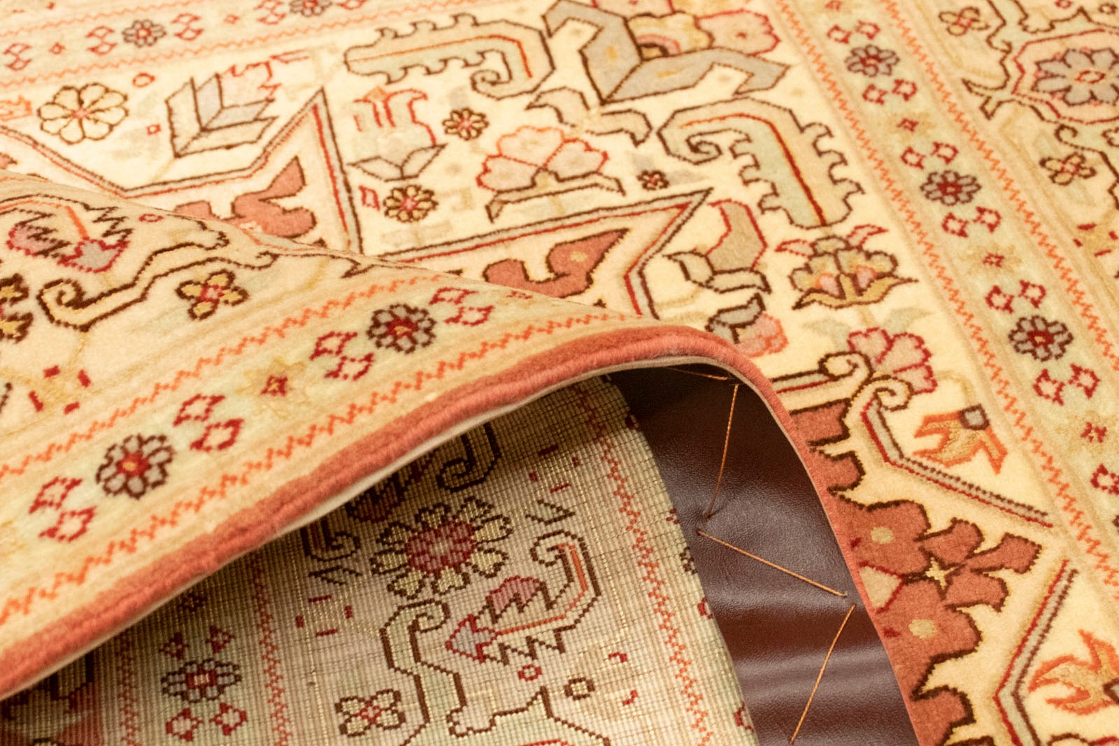 morgenland Teppich »Täbriz 50 Raj Teppich handgeknüpft terrakotta«, rechteckig, handgeknüpft
