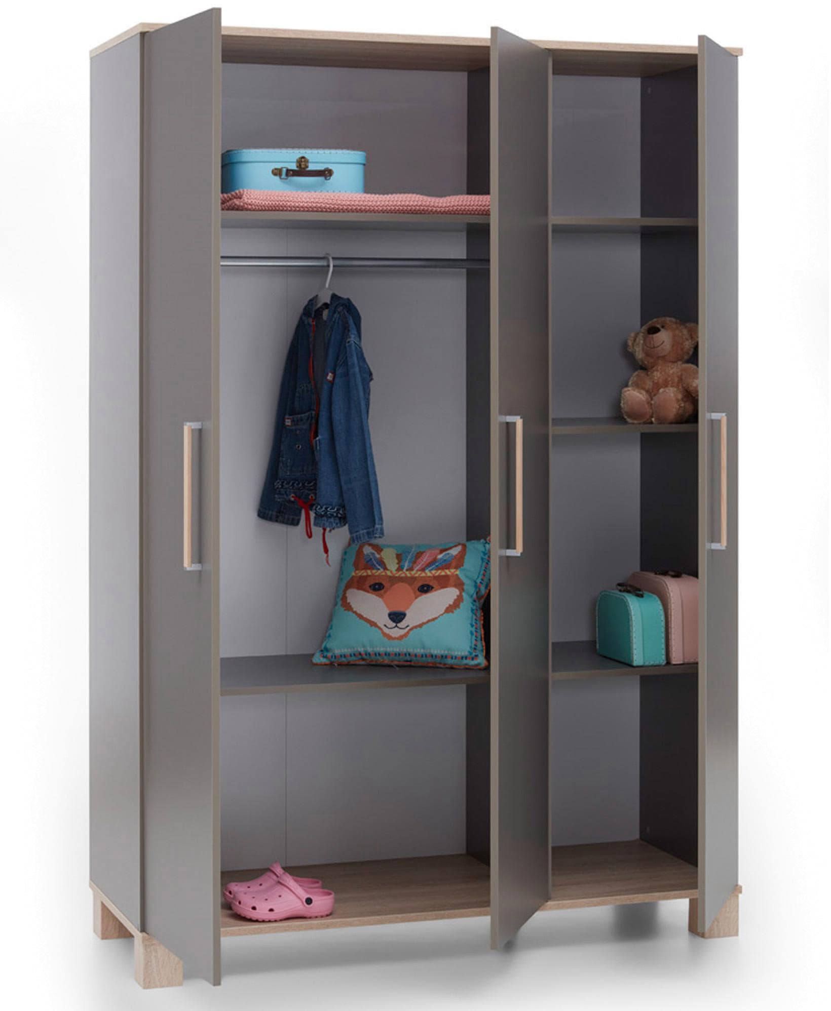 arthur berndt Babyzimmer-Komplettset »Cloe«, (Set, 3 tlg., Kinderbett, Schrank, Wickelkommode), Made in Germany; mit Kinderbett, Schrank und Wickelkommode