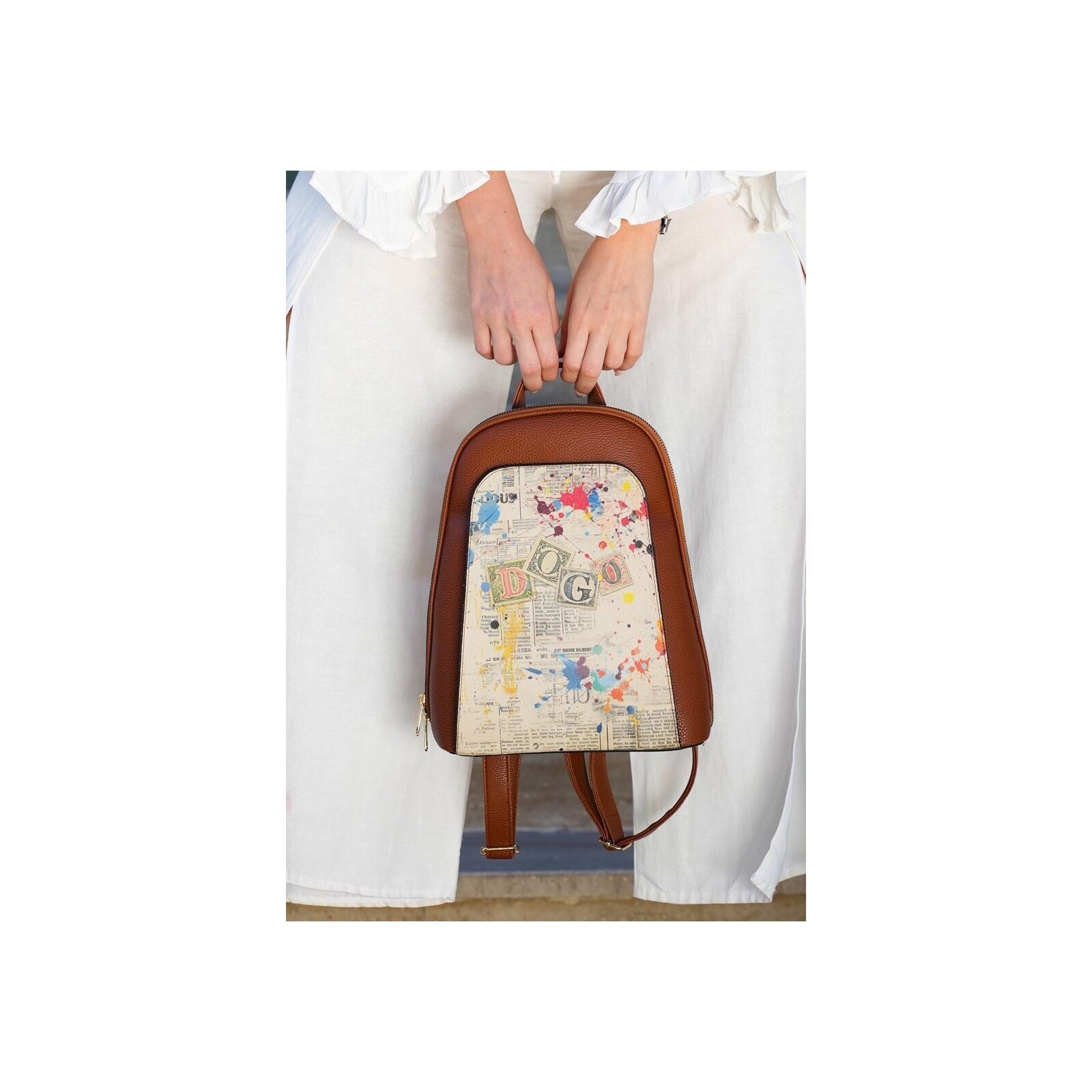 DOGO Tagesrucksack »Tidy Bag Dogo Stamp Damen Rucksäcke (Fashion) / Neutral«