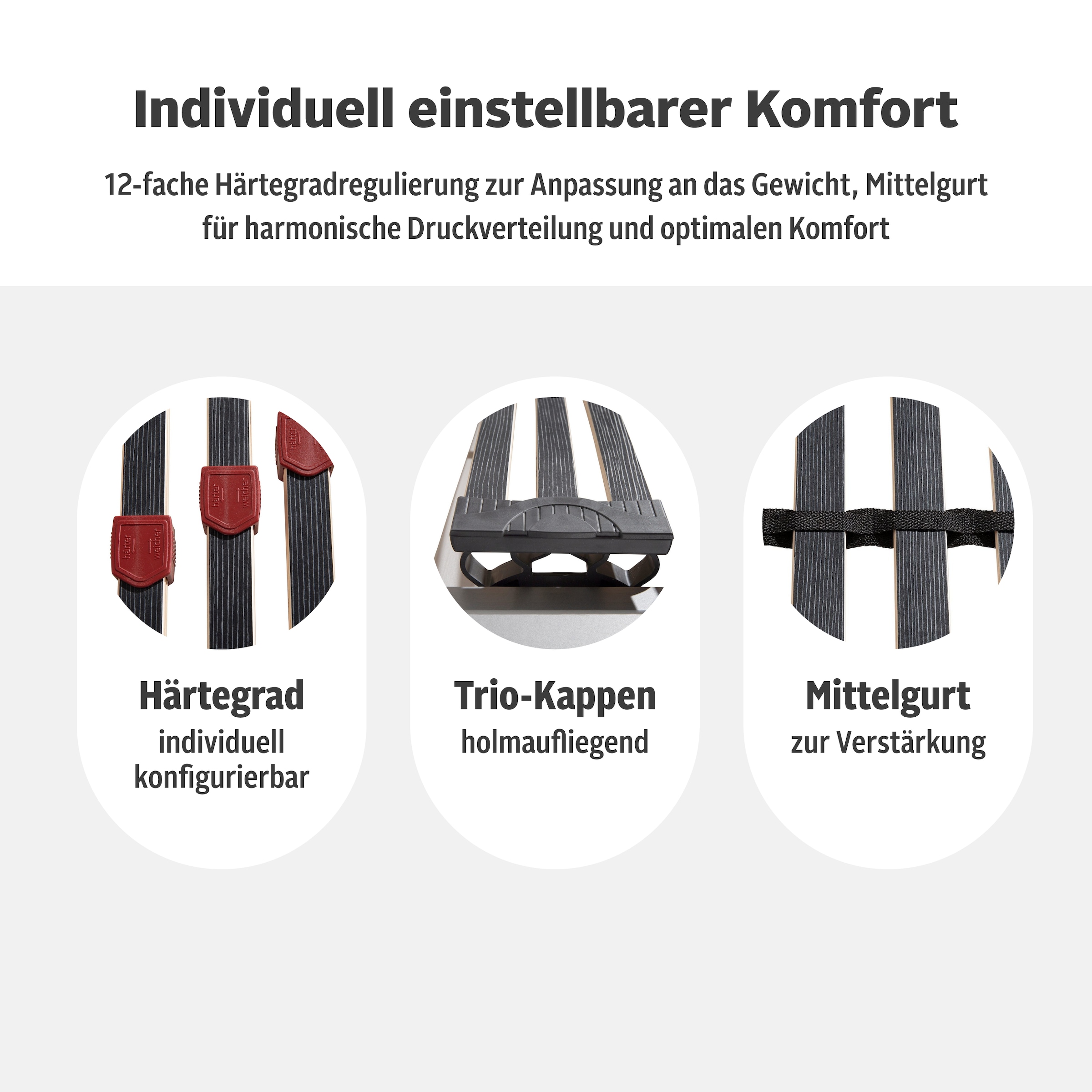 Home affaire Lattenrost »Imke, 90x200, 140x200 cm und weiteren Größen« Lattenrost für alle Matratzen, langlebig, ergonomisch, 7-Zonen