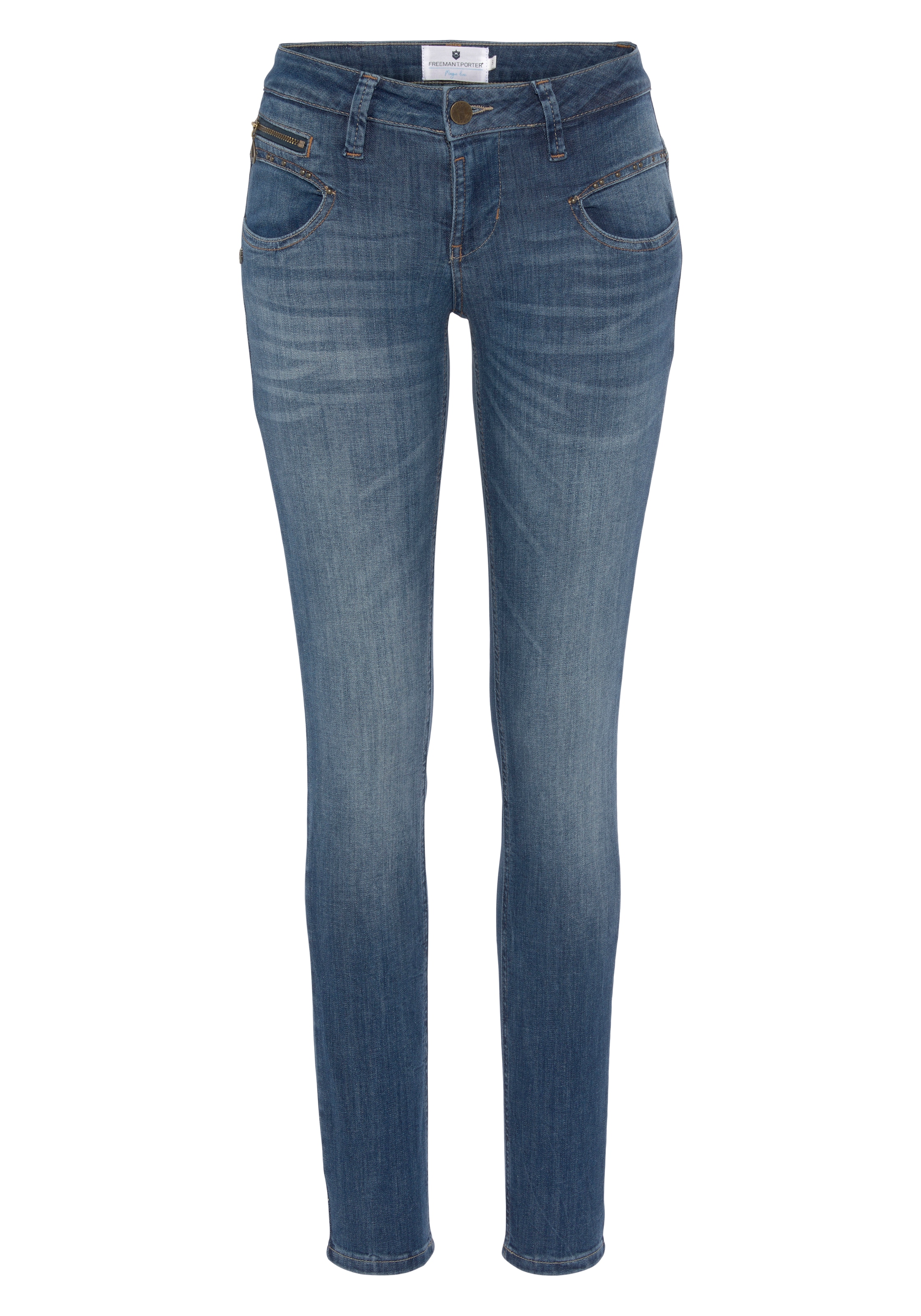 Porter »Alexa -Details Slim S-SDM«, Freeman Slim-fit-Jeans für Taschen besonderen mit kaufen | BAUR T.