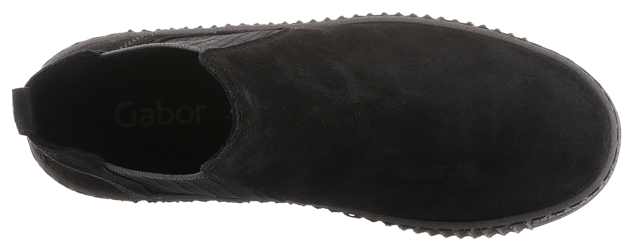 Gabor Chelseaboots, Plateau, Stiefelette, Schlupfschuh mit dezenten Kontrastnähten