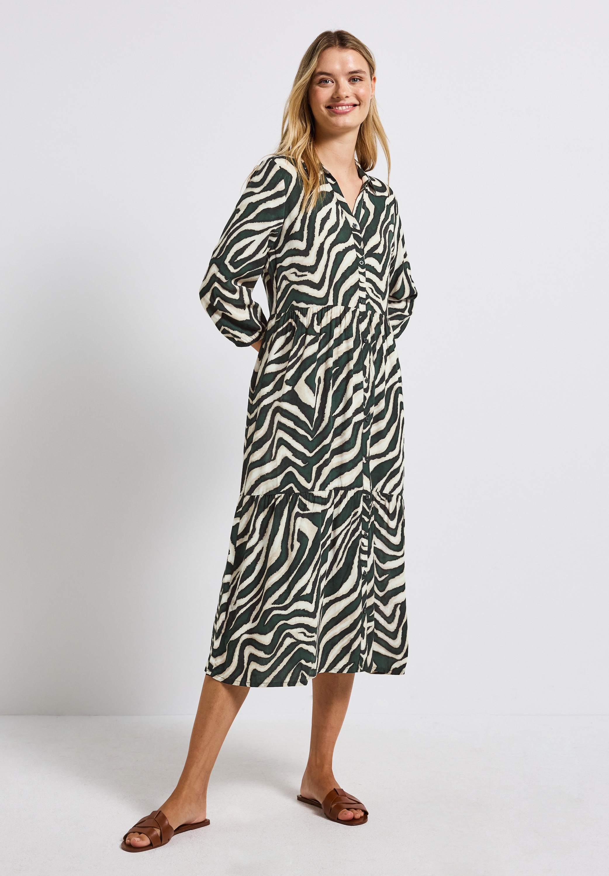 STREET ONE Midikleid Ohne Taschen mit Knopfleiste günstig online kaufen