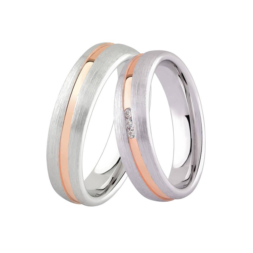 DOOSTI Trauring »Schmuck Geschenk Silber 925 Trauring Ehering Partnerring LIEBE«, wahlweise mit oder ohne Zirkonia