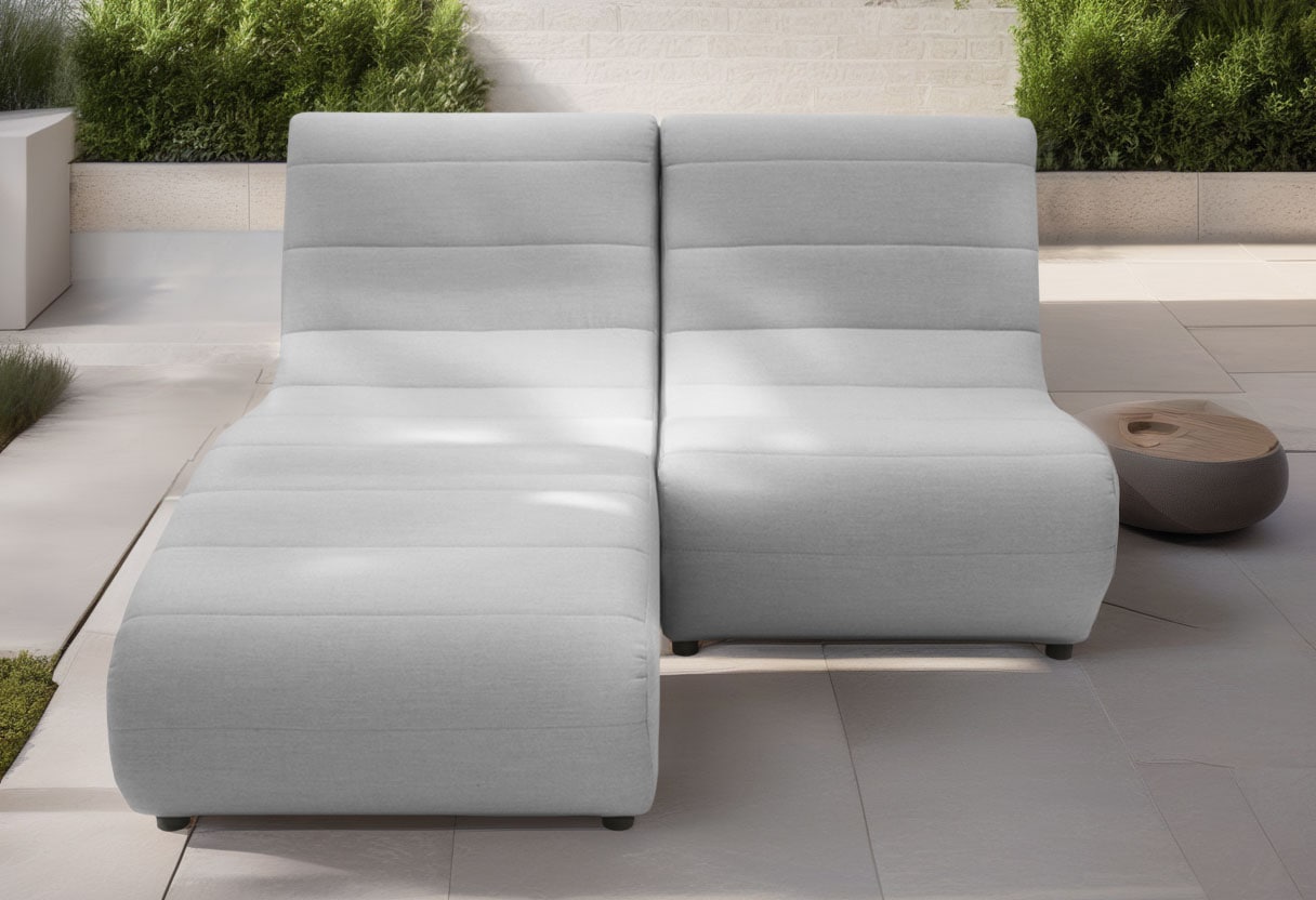 DOMO collection Ecksofa »Soleil, pflegeleichter und wetterfester Bezug L-Form«, Outdoor, besonderes Design und Formgebung, individuell erweiterbar