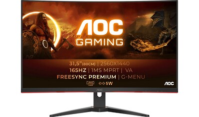 AOC Curved-Gaming-Monitor »CQ32G2SE/BK«, 80 cm/31,5 Zoll, 2560 x 1440 px, QHD, 1 ms... kaufen