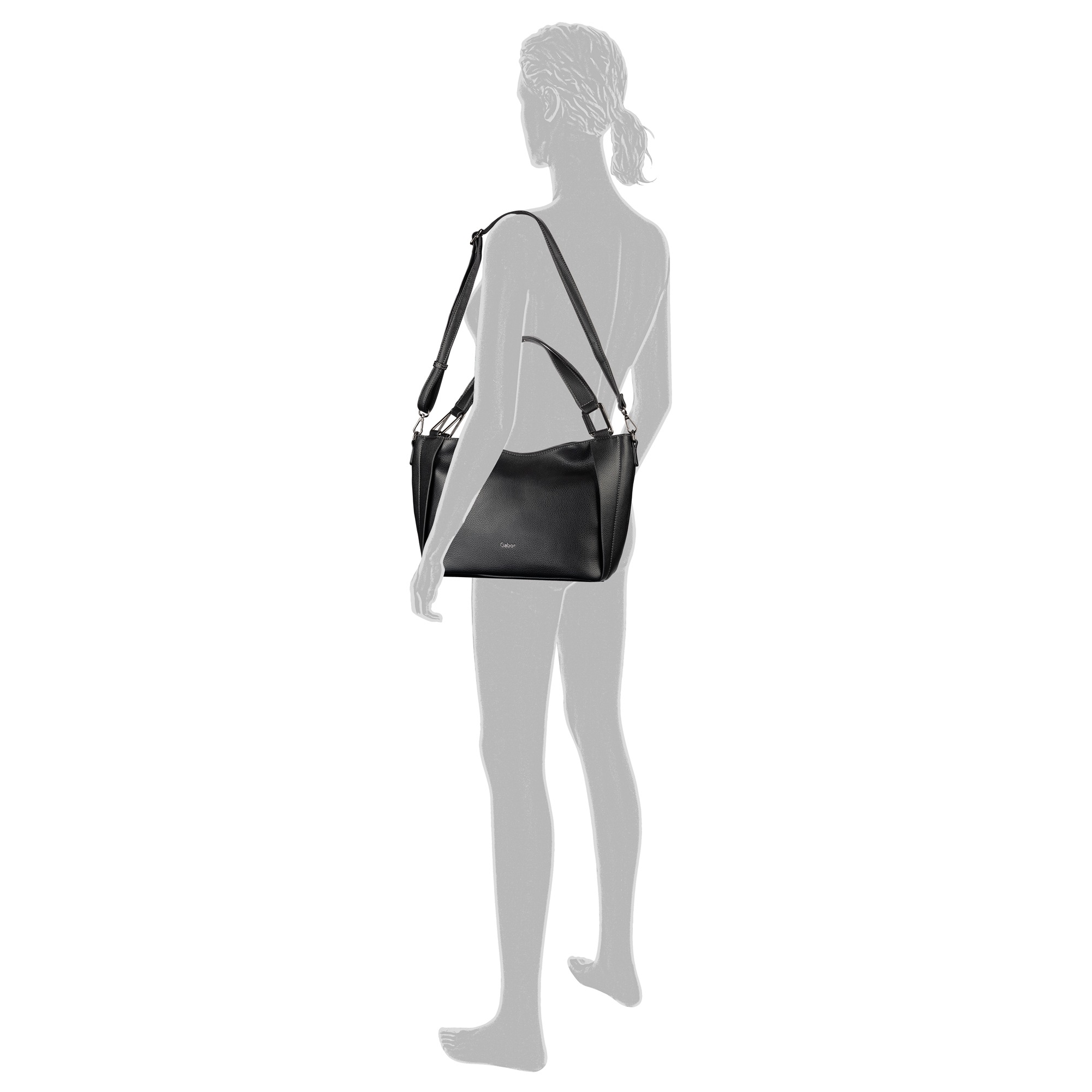 Gabor Shopper "Brianne" aus leicht genarbtem Lederimitat mit dekorativen Fa günstig online kaufen