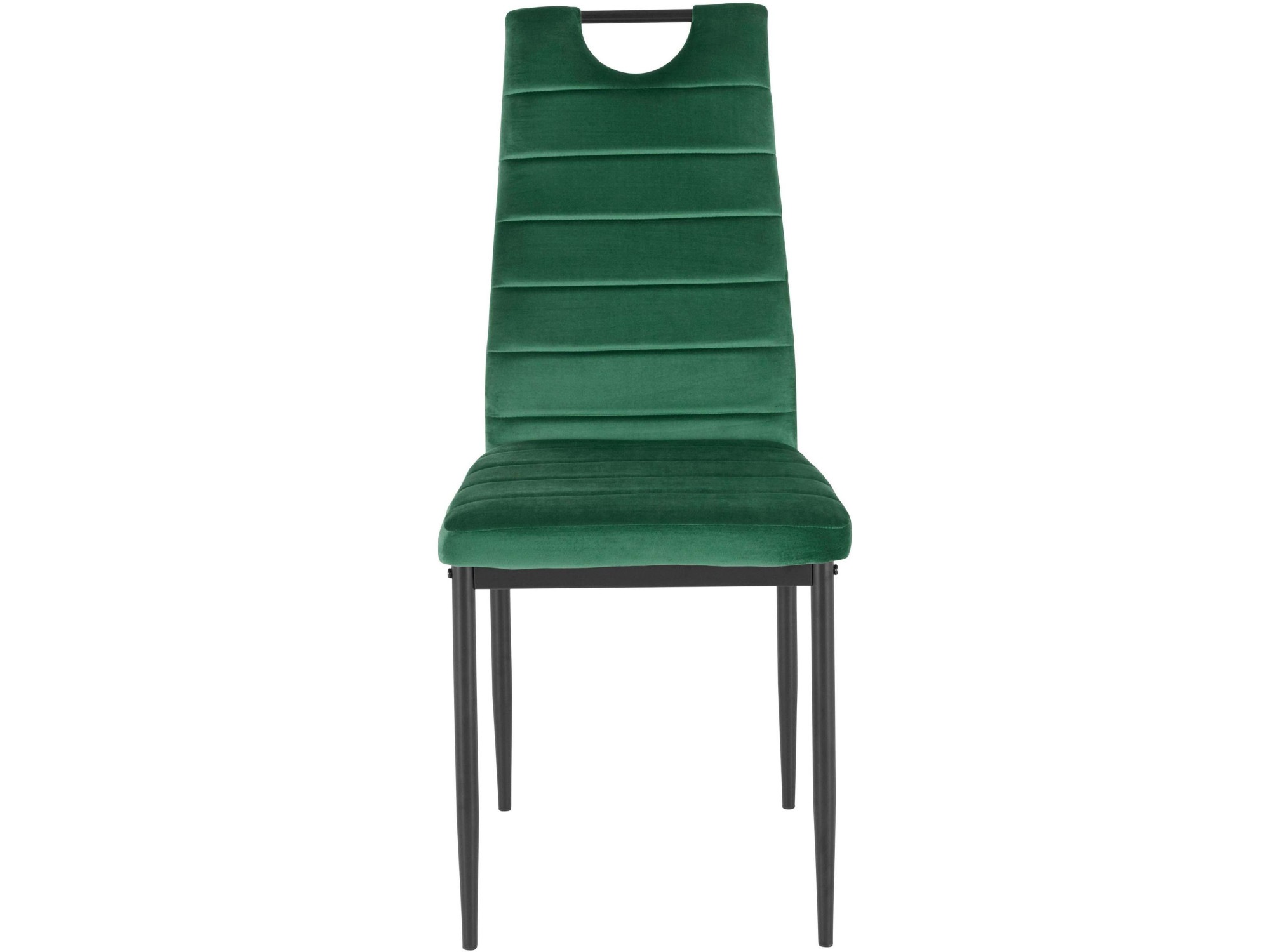 INOSIGN Essgruppe »Silvi-Mandy«, (Set, 5 tlg., Set 110 cm), Glastisch 110x110 cm mit 4 Stühlen (Veloursstoff), Gestell aus Metall
