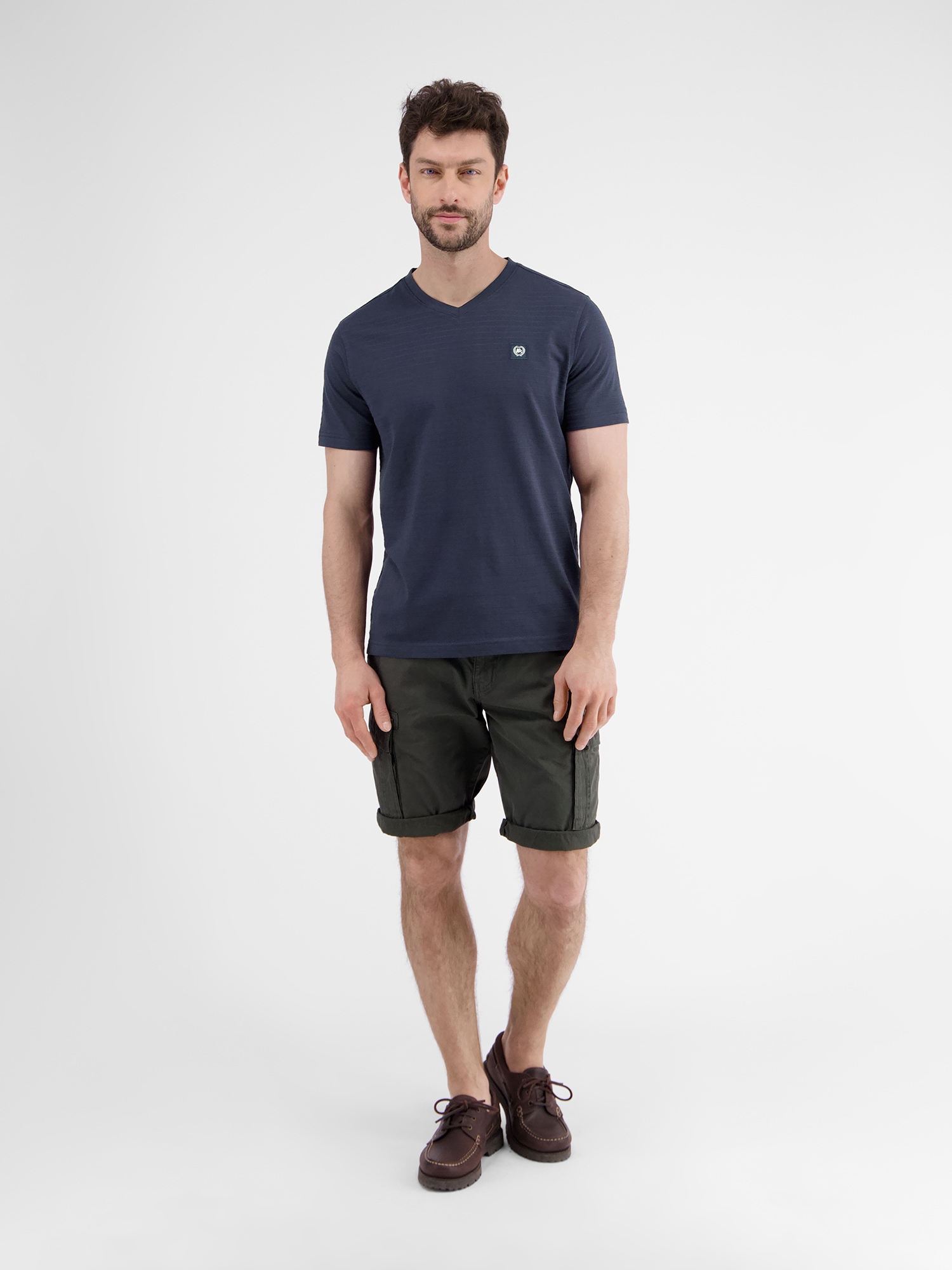 LERROS T-Shirt »LERROS Herren T-Shirt mit V-Ausschnitt«