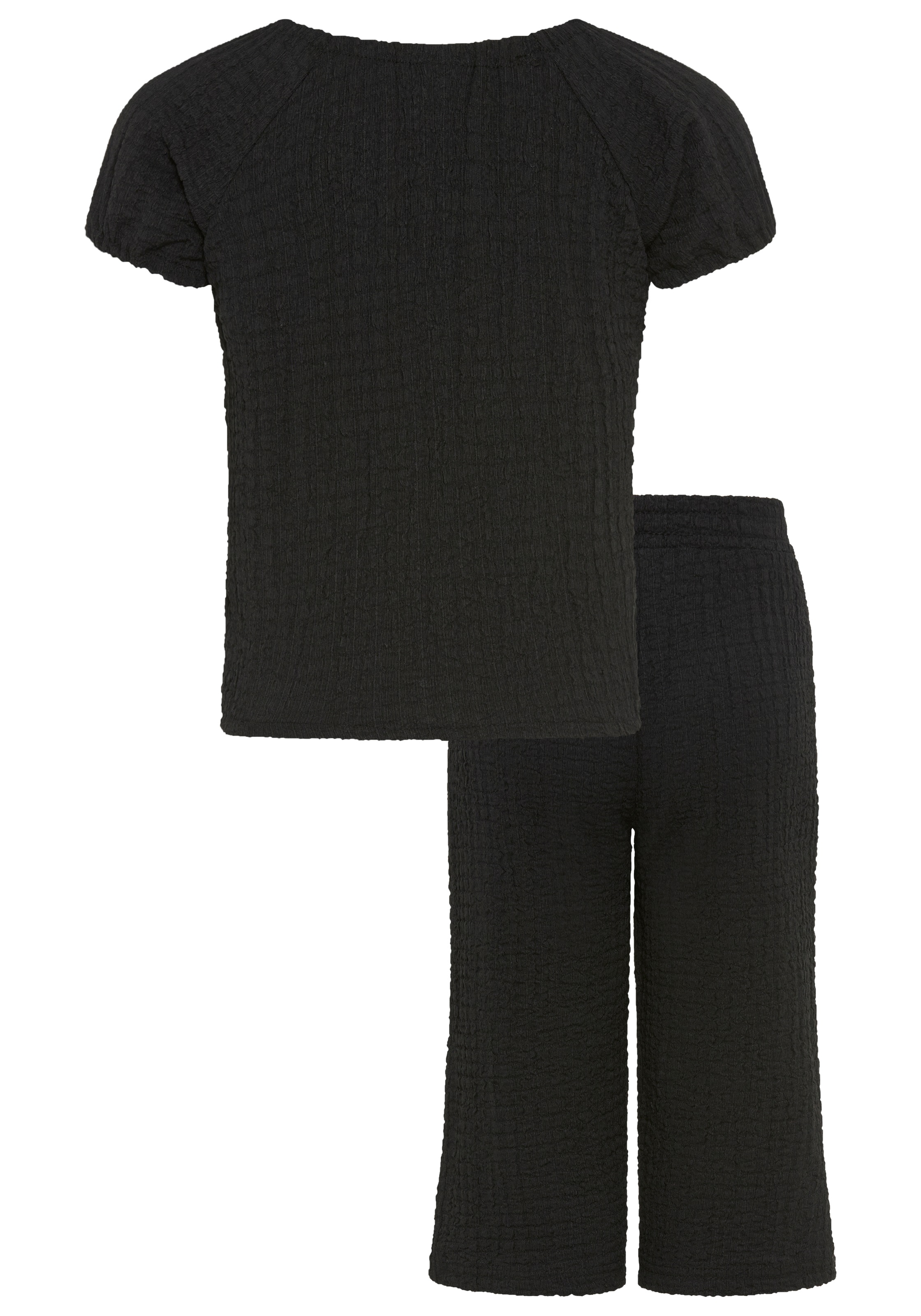 KIDSWORLD Shirt & Hose »2tlg Set: Carmenshirt+Hose« Set, 2,  Ganzes Outfit: Shirt mit Raglanärmeln und Hose