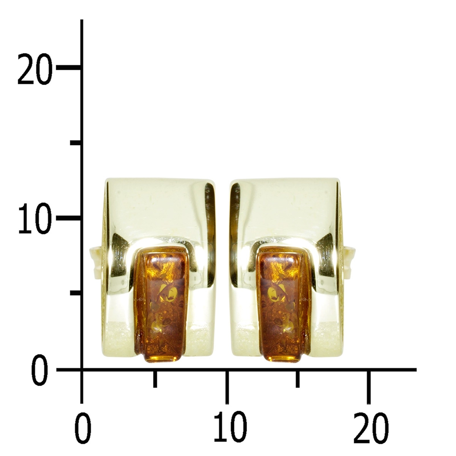 OSTSEE-SCHMUCK Paar Ohrstecker »- Zera - Gold 333/000 - Bernstein«