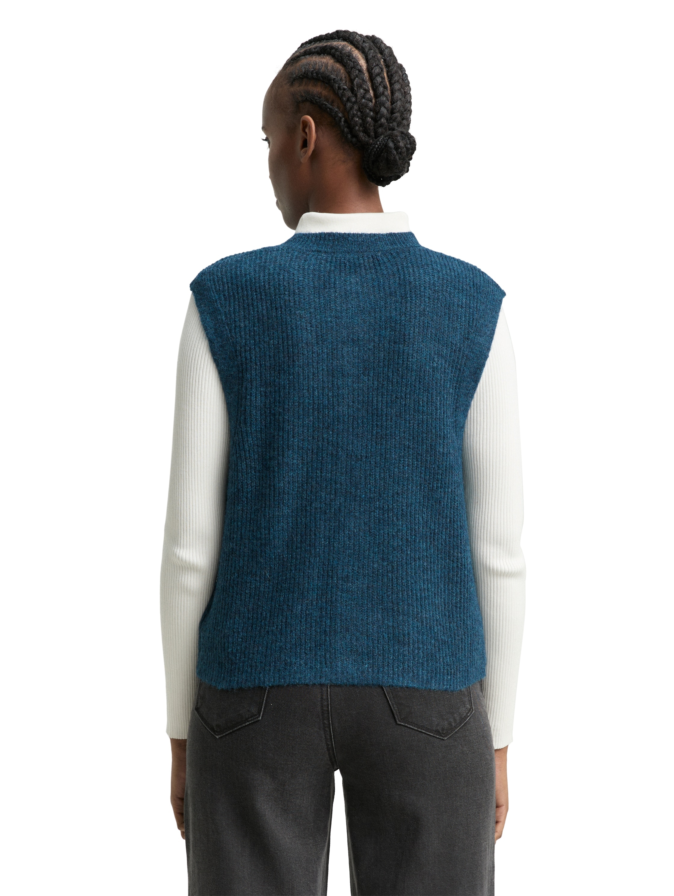 TOM TAILOR Denim Strickjacke, mit Knopfleiste