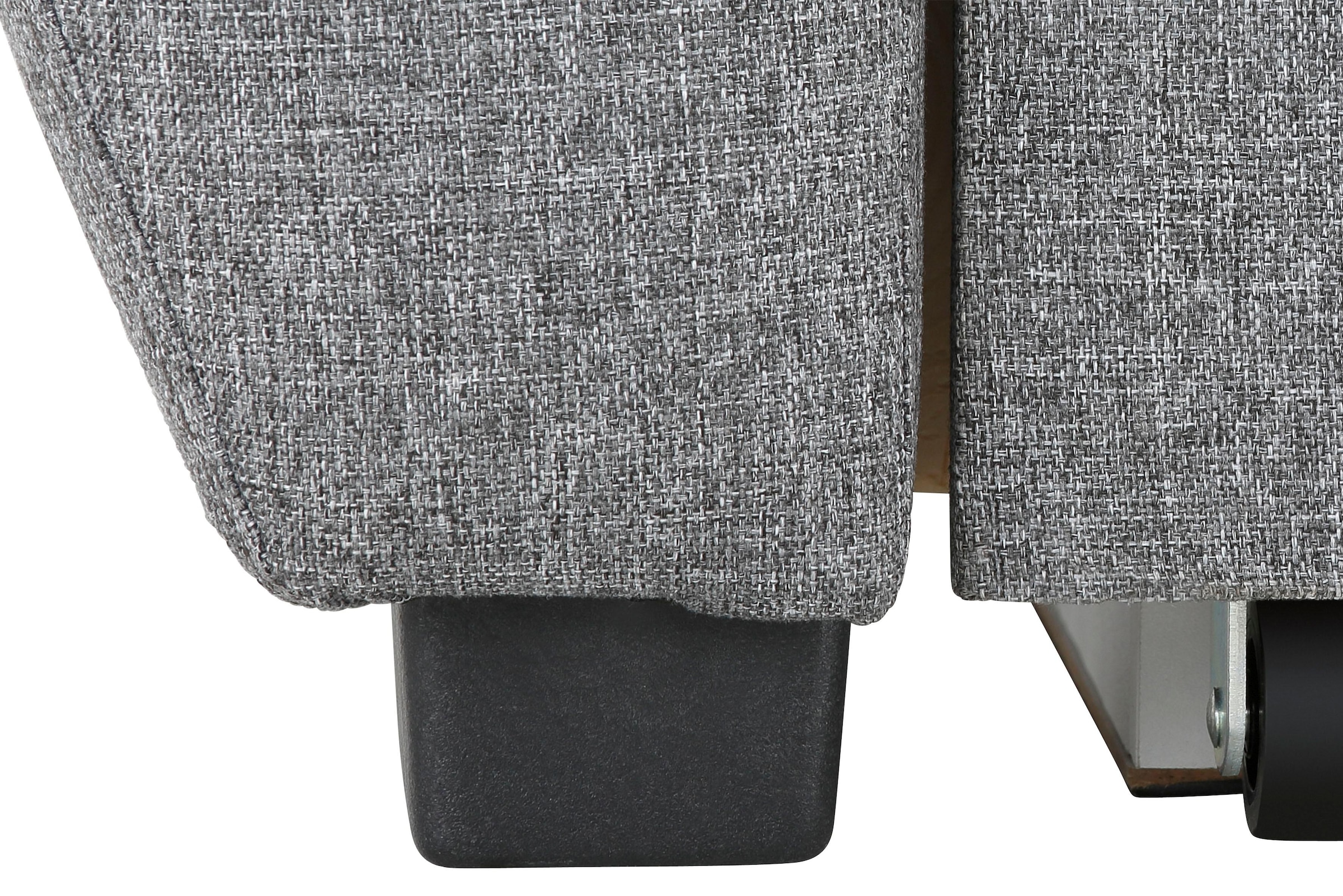 Home affaire Ecksofa »Quin L-Form«, mit Bettfunktion, Bettkasten und Zierkissen, mit Federkern