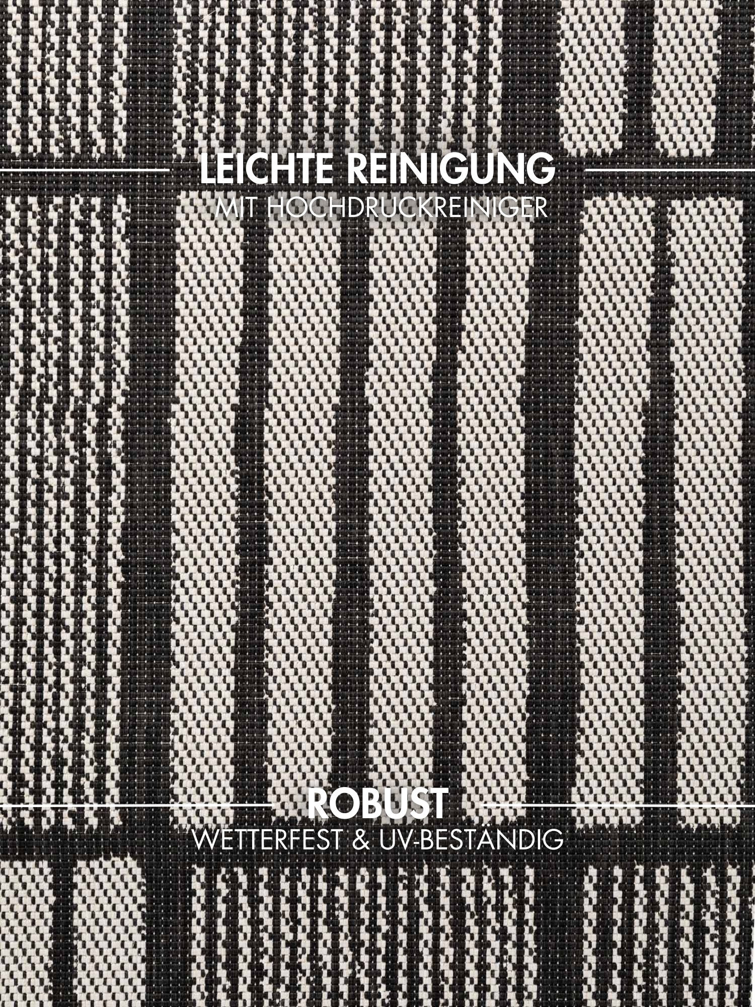 Teppich TED BAKER "Allington, Wendeteppich", schwarz weiß, B:120cm H:8mm L:170cm, Polypropylen, Teppiche, Teppich, Designteppich, Wetterfest, Pflegeleicht, Modern, Wohnzimmer, Terrasse 3