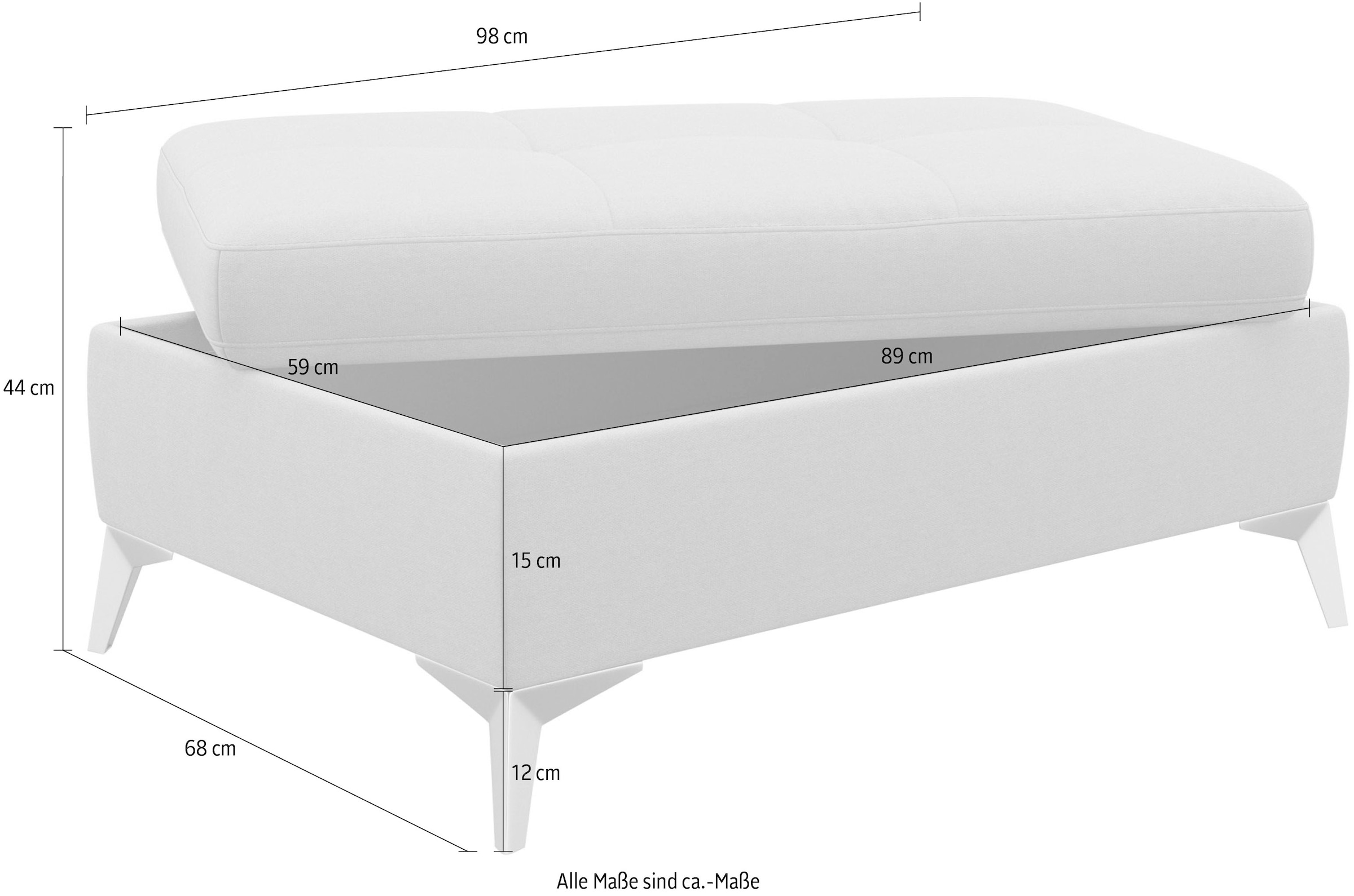 sit&more Stauraumhocker »Latigo«, inklusive Stauraum