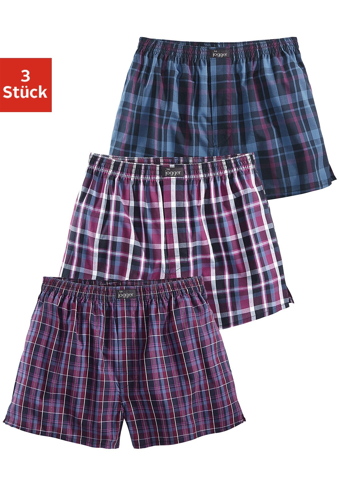 le jogger Webboxer Packung, 3 Stk. aus reiner Baumwolle