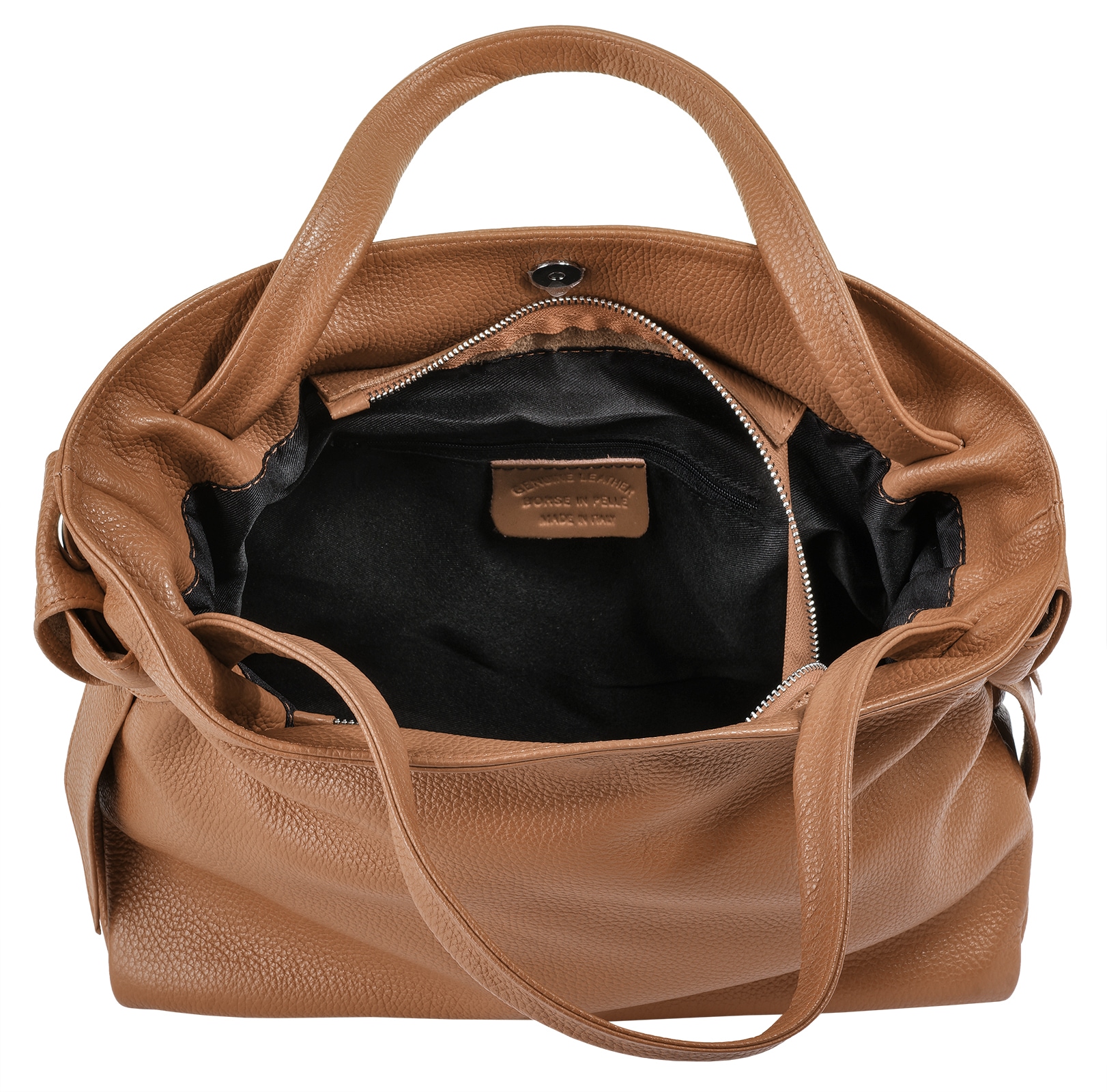 Samantha Look Henkeltasche, echt Leder, Made in Italy