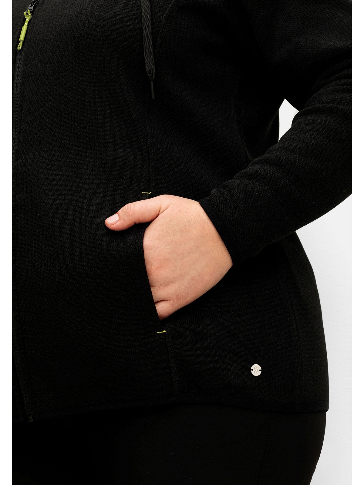 Sheego Strickjacke »Große Größen«, aus funktionalem Strickfleece für kaufen  | BAUR