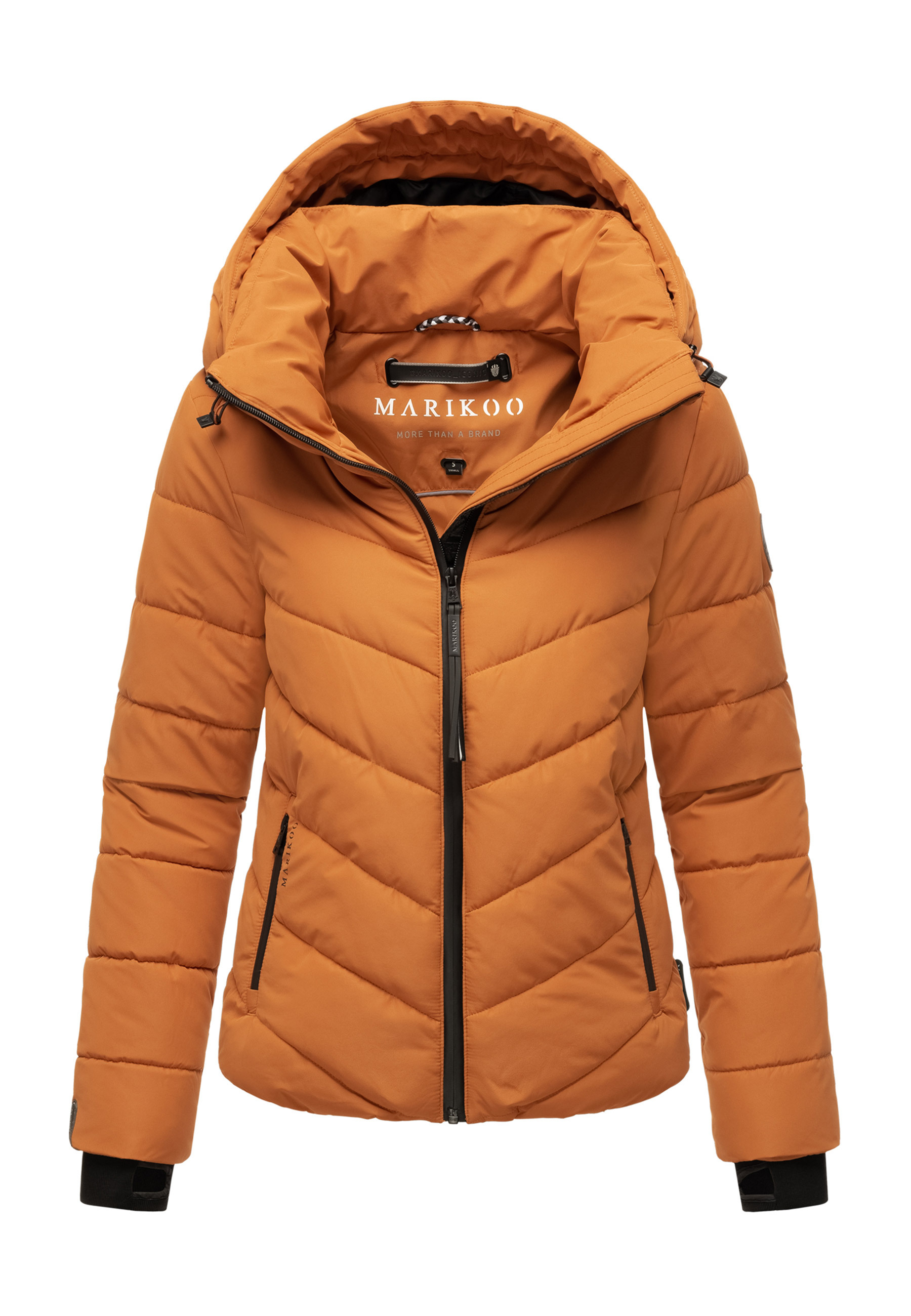 Veste D'hiver Matelassée Femme MARIKOO - Polyester Recyclé, Coupe Droite - Capuche Réglable, Poches Zippées - Imperméable, Détails Réfléchissants