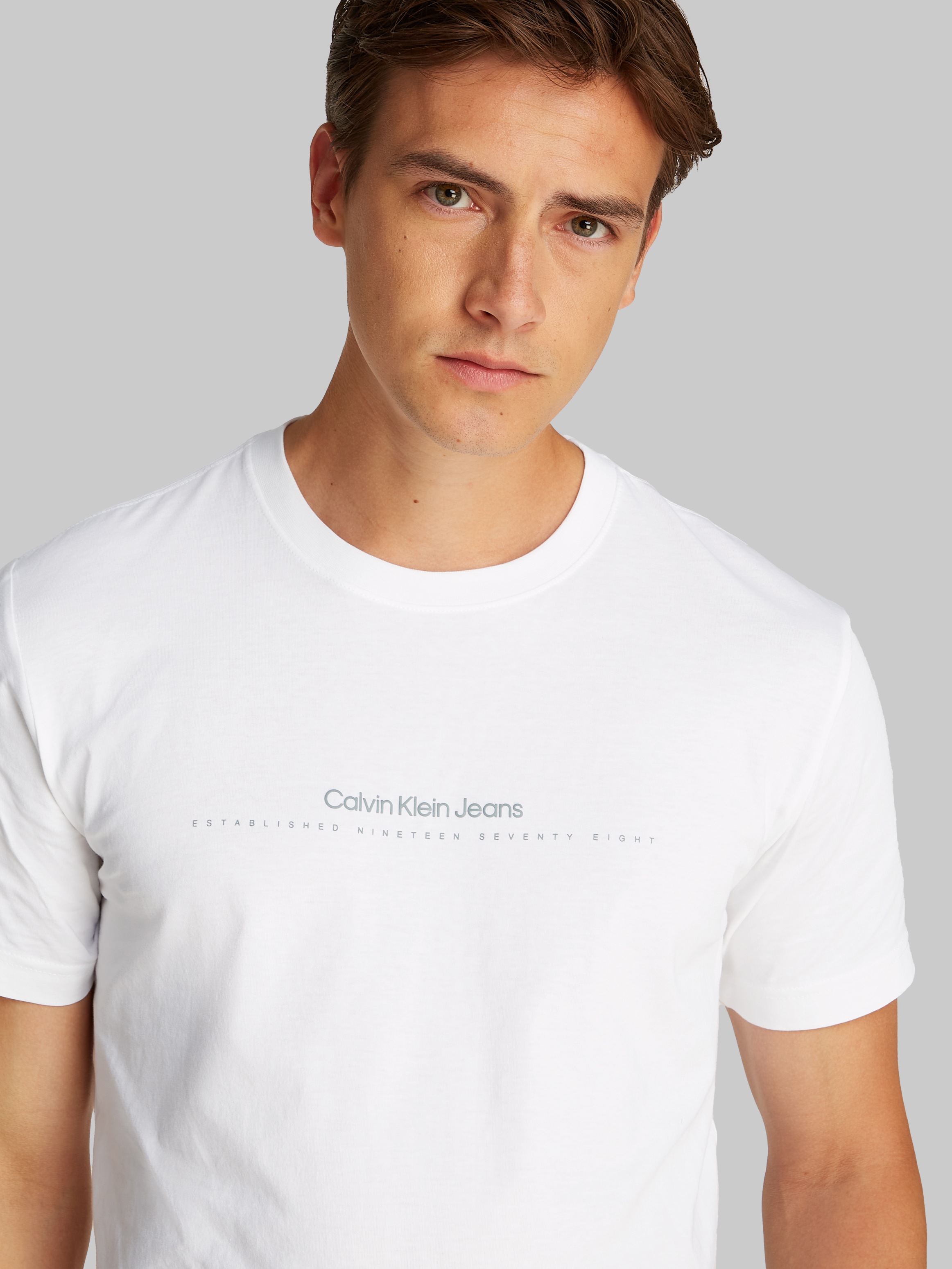 Calvin Klein Jeans Rundhalsshirt MINIMAL LOGO TEE Logodruck günstig online kaufen