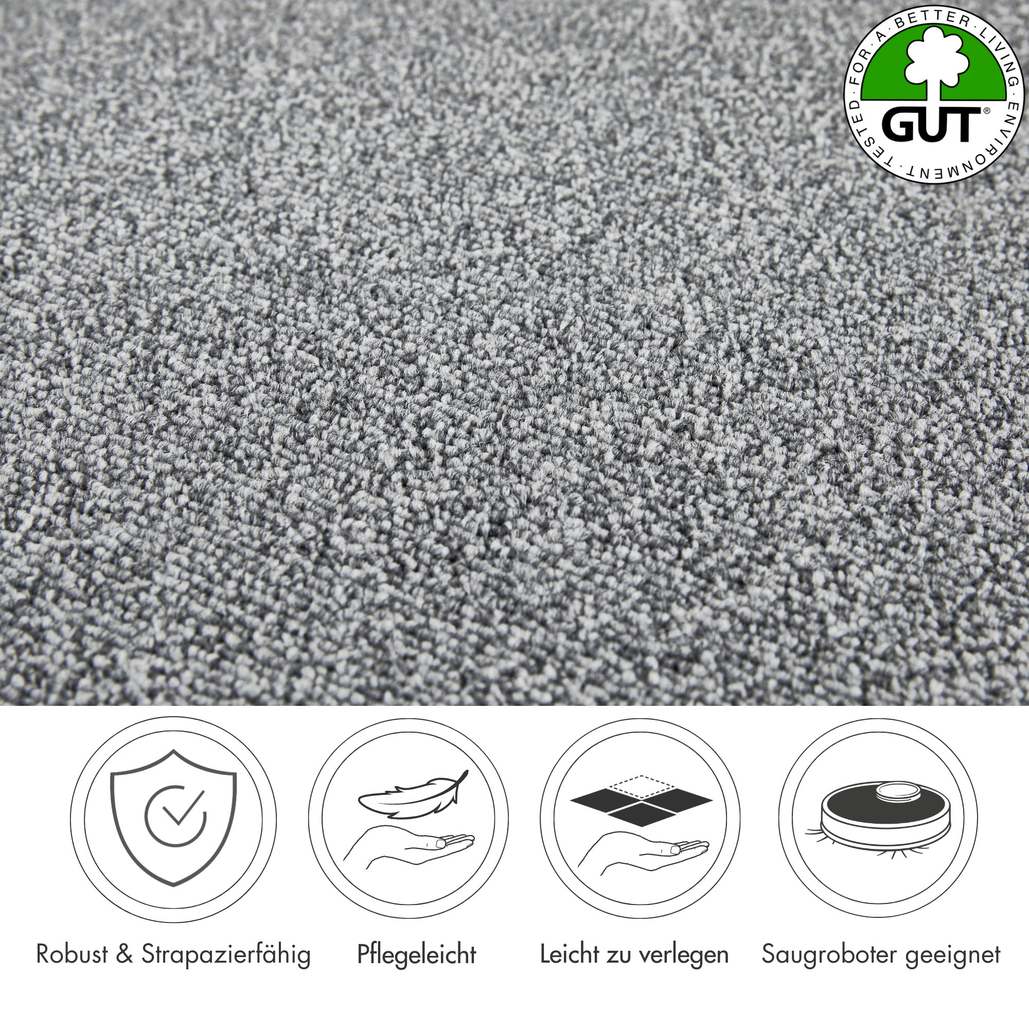 Thumbnail - Andiamo Teppichboden "Matz, Schlinge, Made in Belgium", rechteckig, 6 mm Höhe, meliert, Breite 400 cm oder 500 cm, strap...