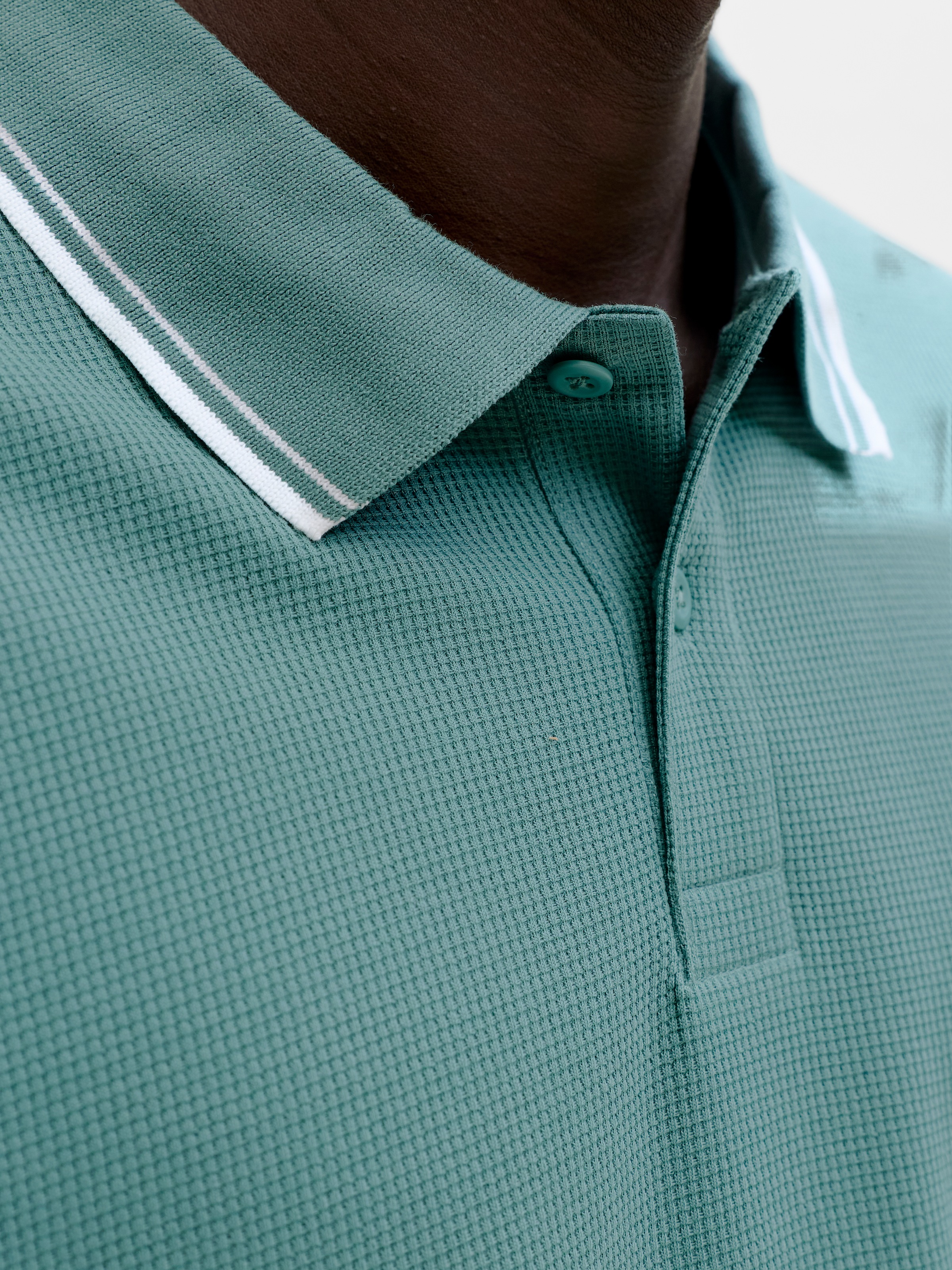 Jack & Jones Jjeaustin Polo Shirt Mineral Blue Size S 2