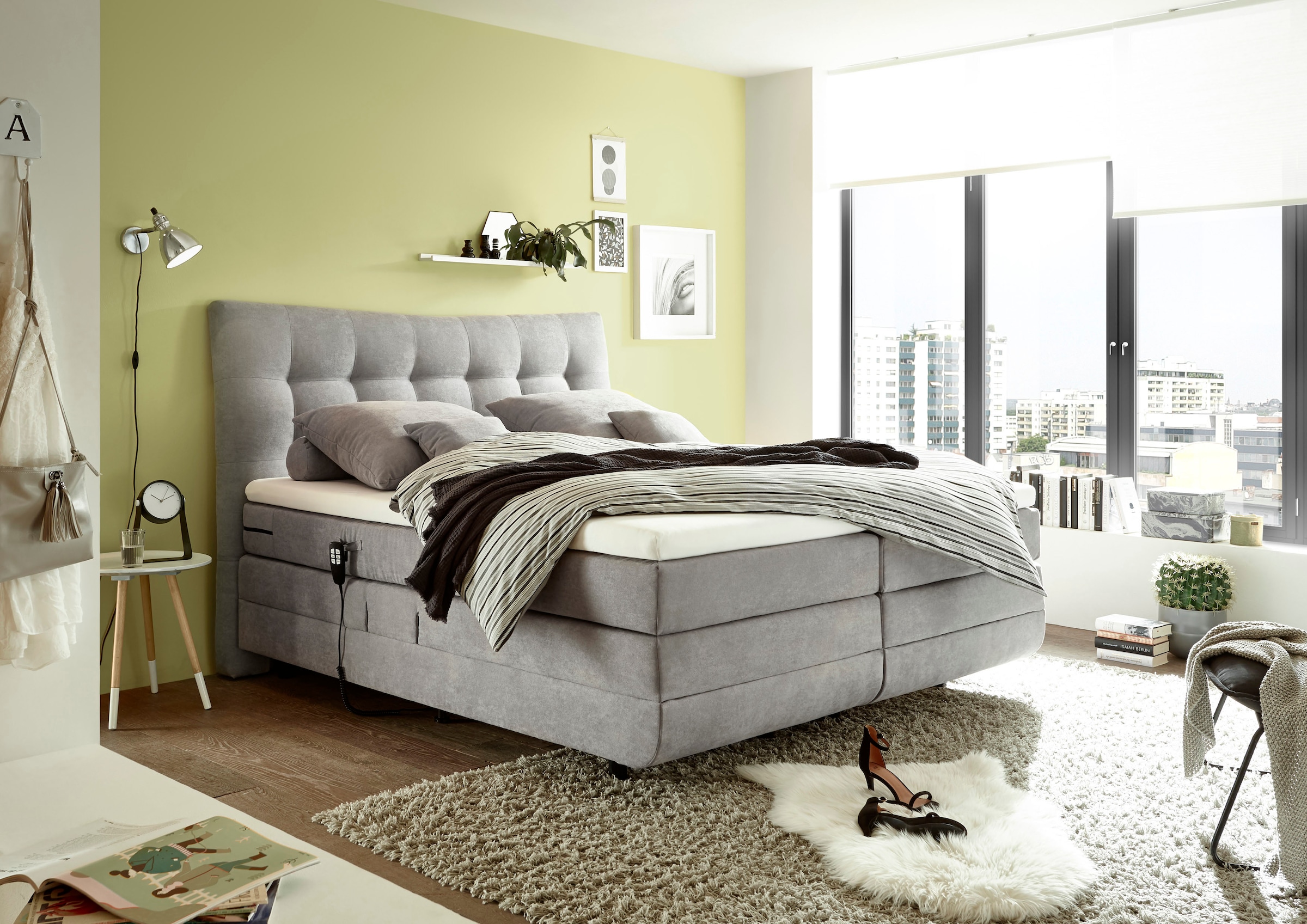 ED EXCITING DESIGN Boxspringbett »Malibu«, inkl. Motor und Topper