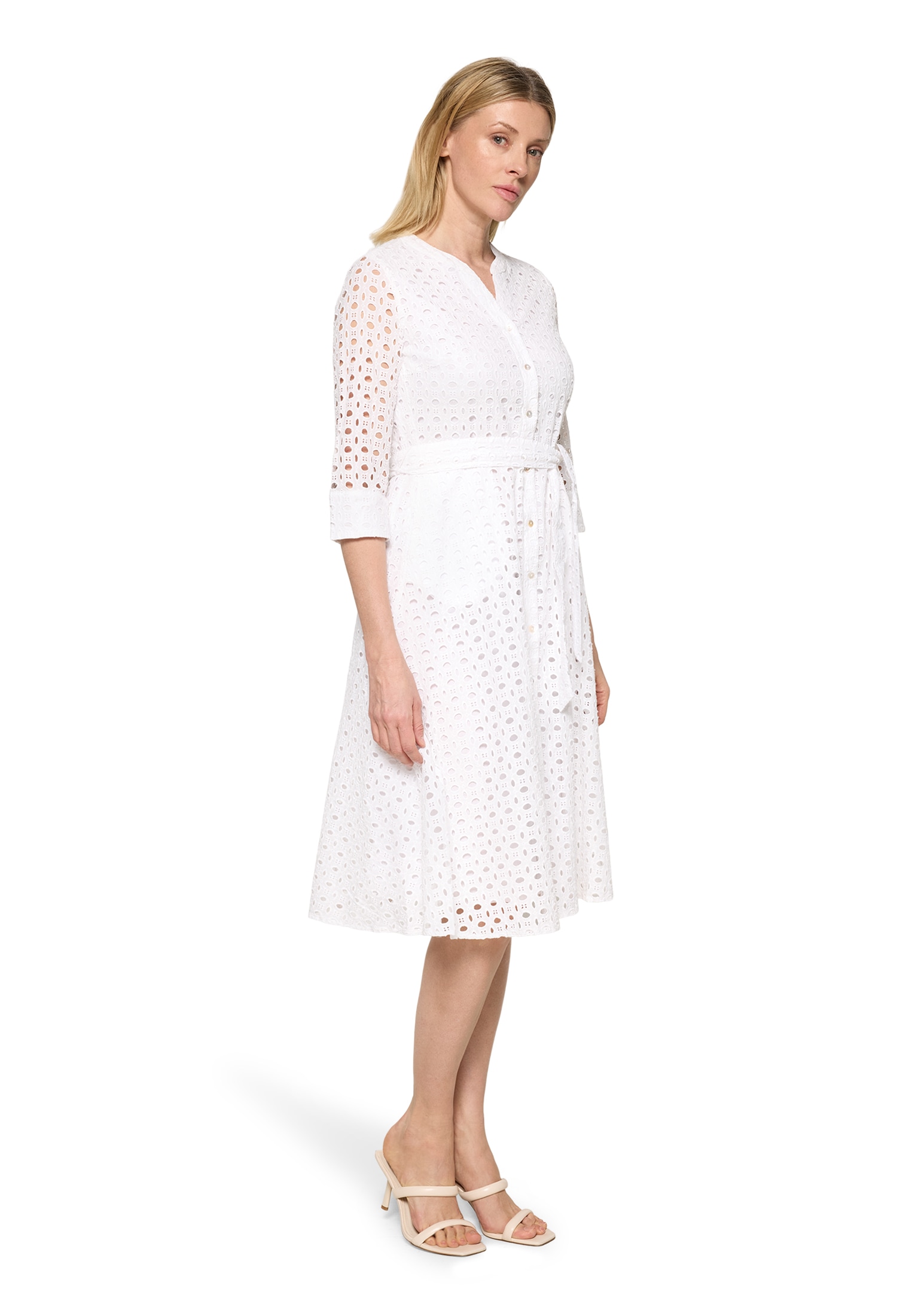 Betty&Co Hemdblusenkleid »Damen mit Bindegürtel« Nahttasche