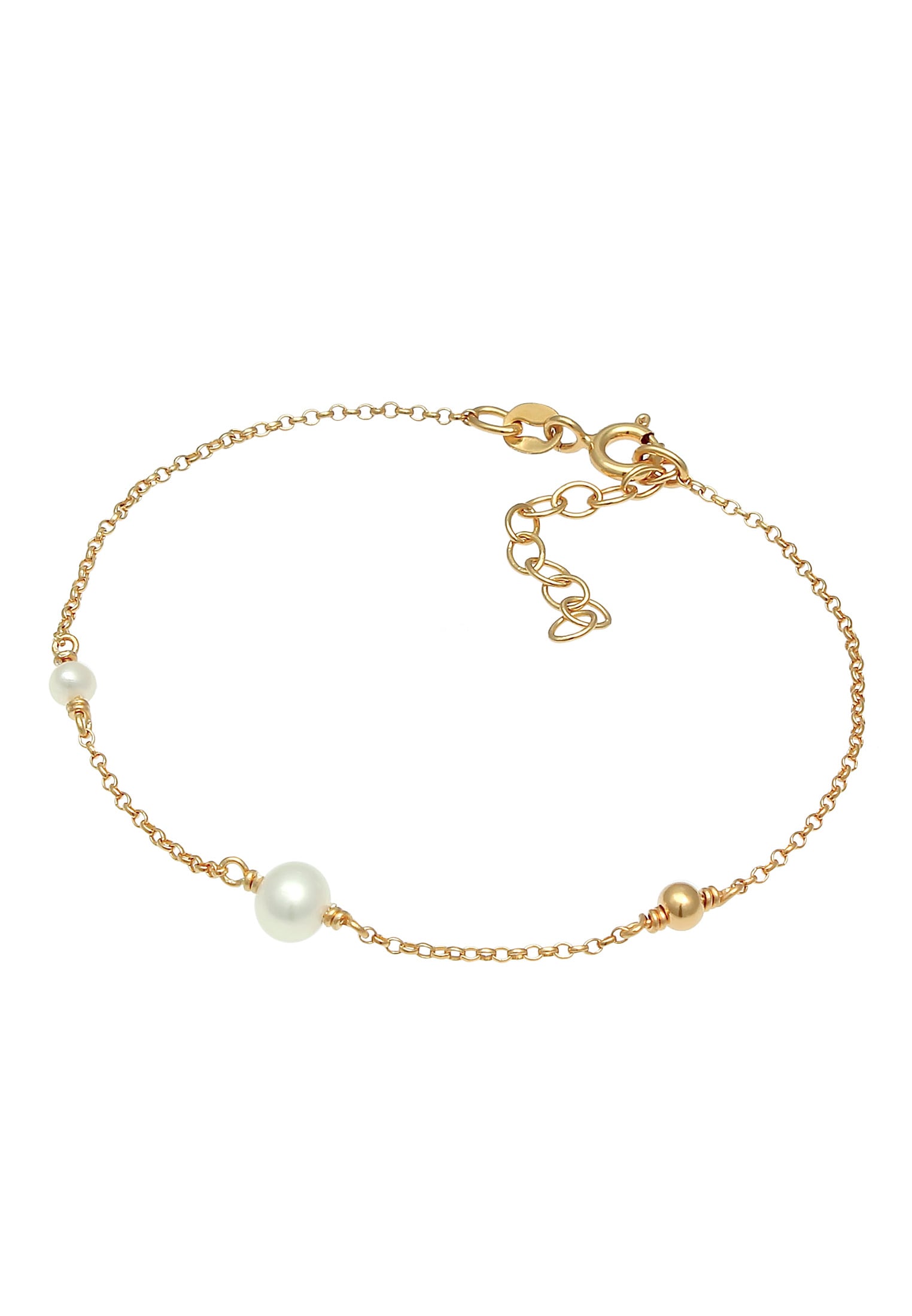 online »Perlen Kugel bestellen BAUR Perlenarmband Silber vergoldet« 925 Süsswasserperlen | Elli