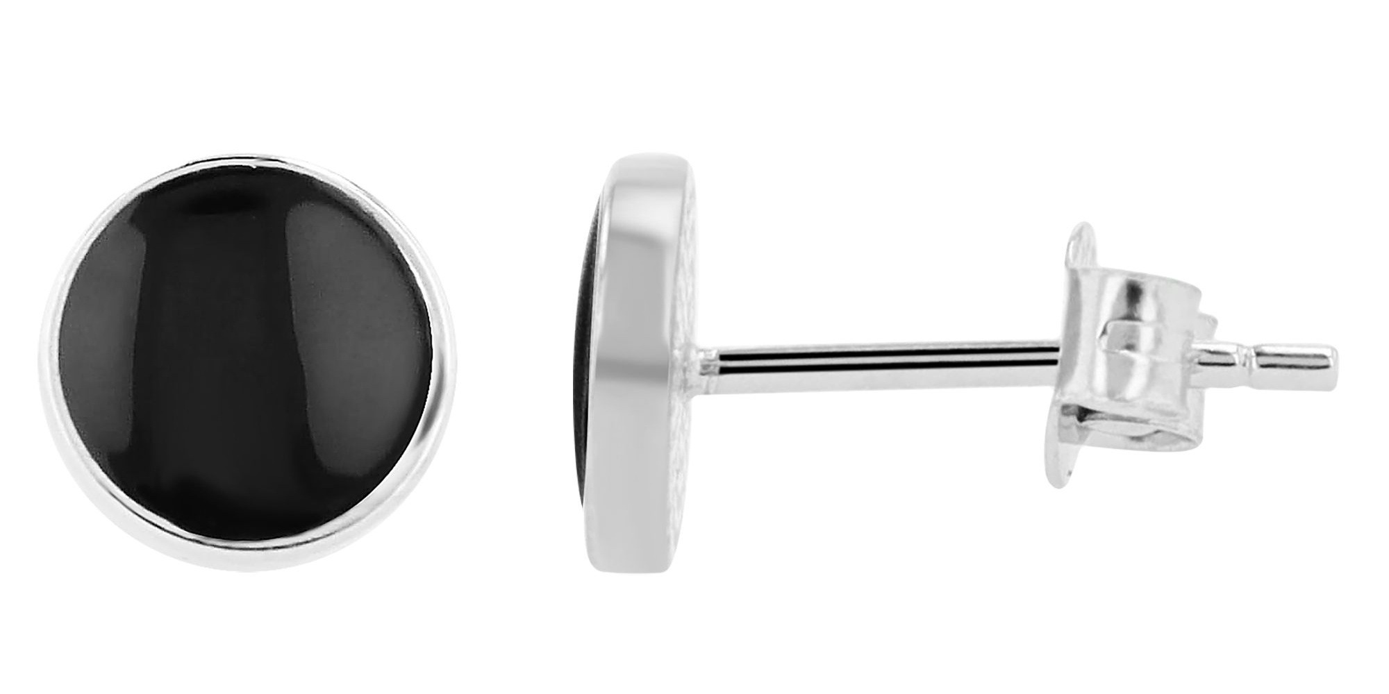 Adelia´s Paar Ohrhänger »Ohrringe – Ohrstecker aus 925 Silber mit Emaille« Ideal zum Verschenken – schlicht und stilvoll