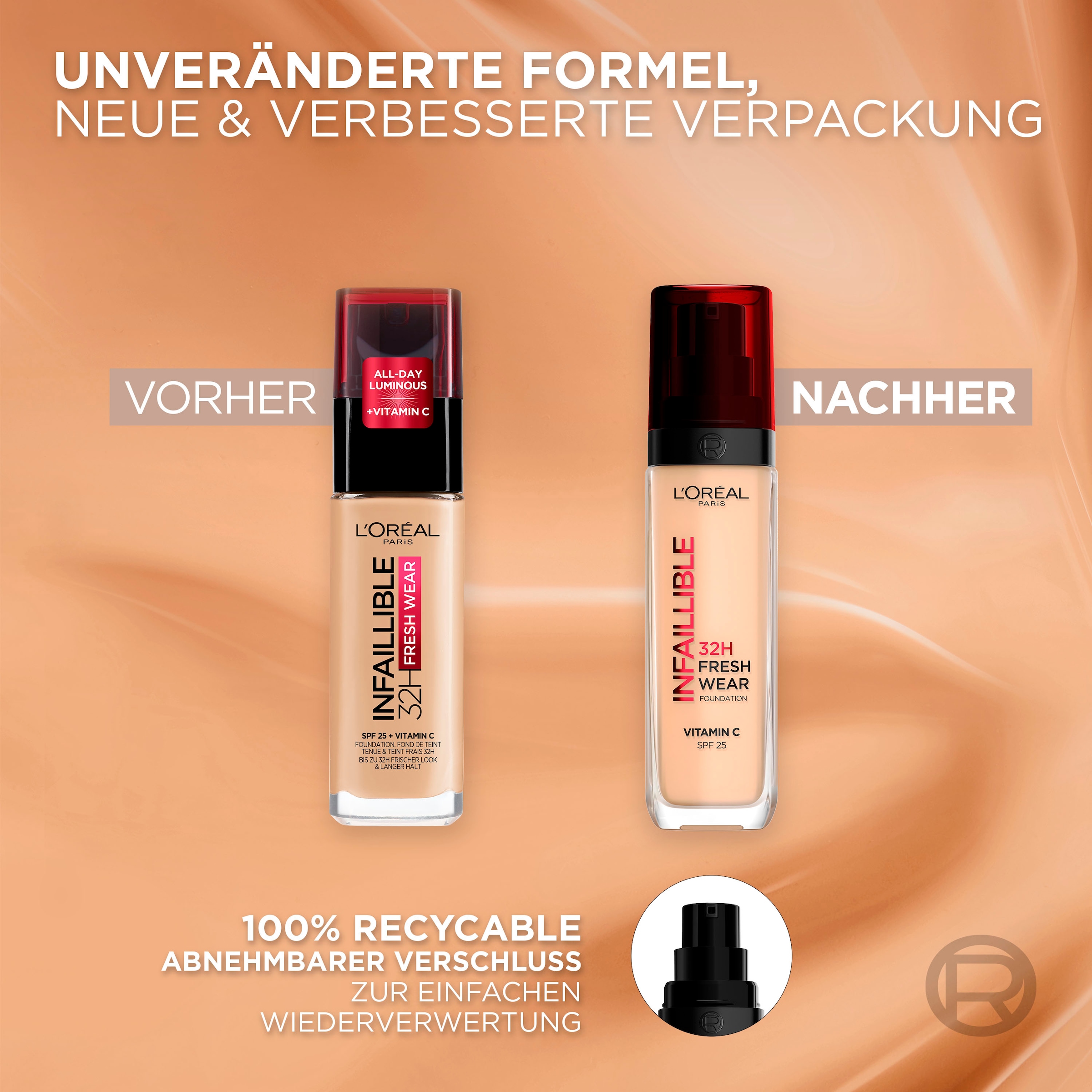 L'ORÉAL PARIS Foundation »Infaillible 32H Fresh Wear Make-up«, mit langanhaltender Formel
