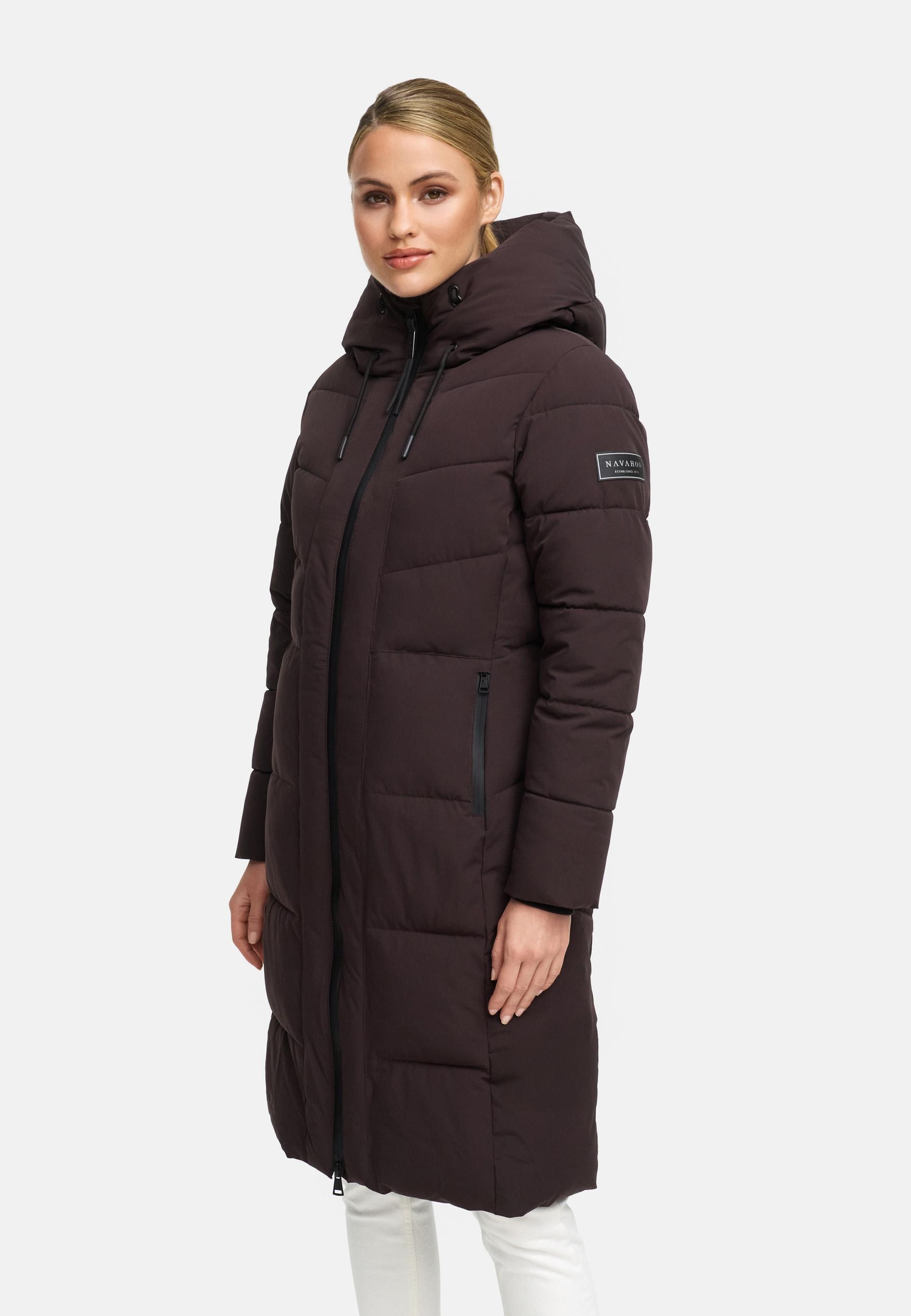 Navahoo Steppmantel »Schokokuss XIV«, Warmer Damen gesteppter Wintermantel mit Kapuze