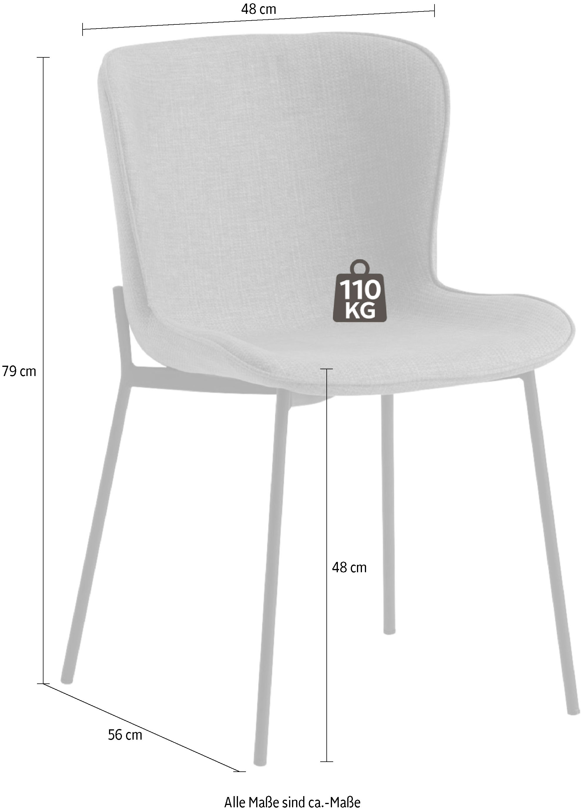 SalesFever Esszimmerstuhl, (Set), 2 St., Struktur (100% Polyester)