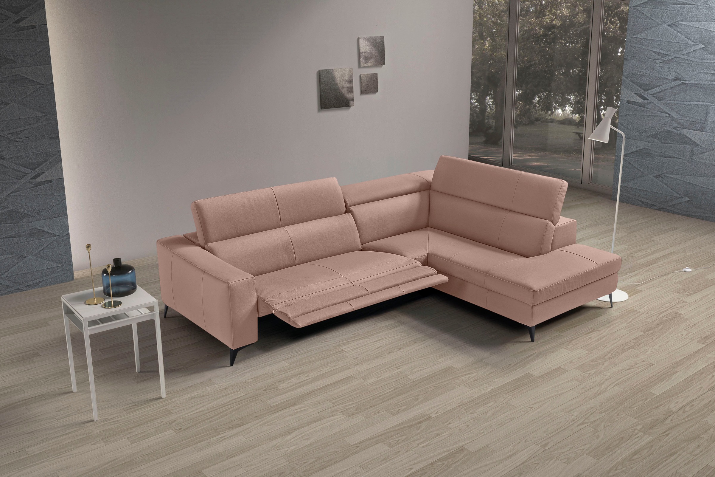 Egoitaliano Ecksofa "Edith, Designsofa mit hohem Sitzkomfort, L-Form", inkl günstig online kaufen