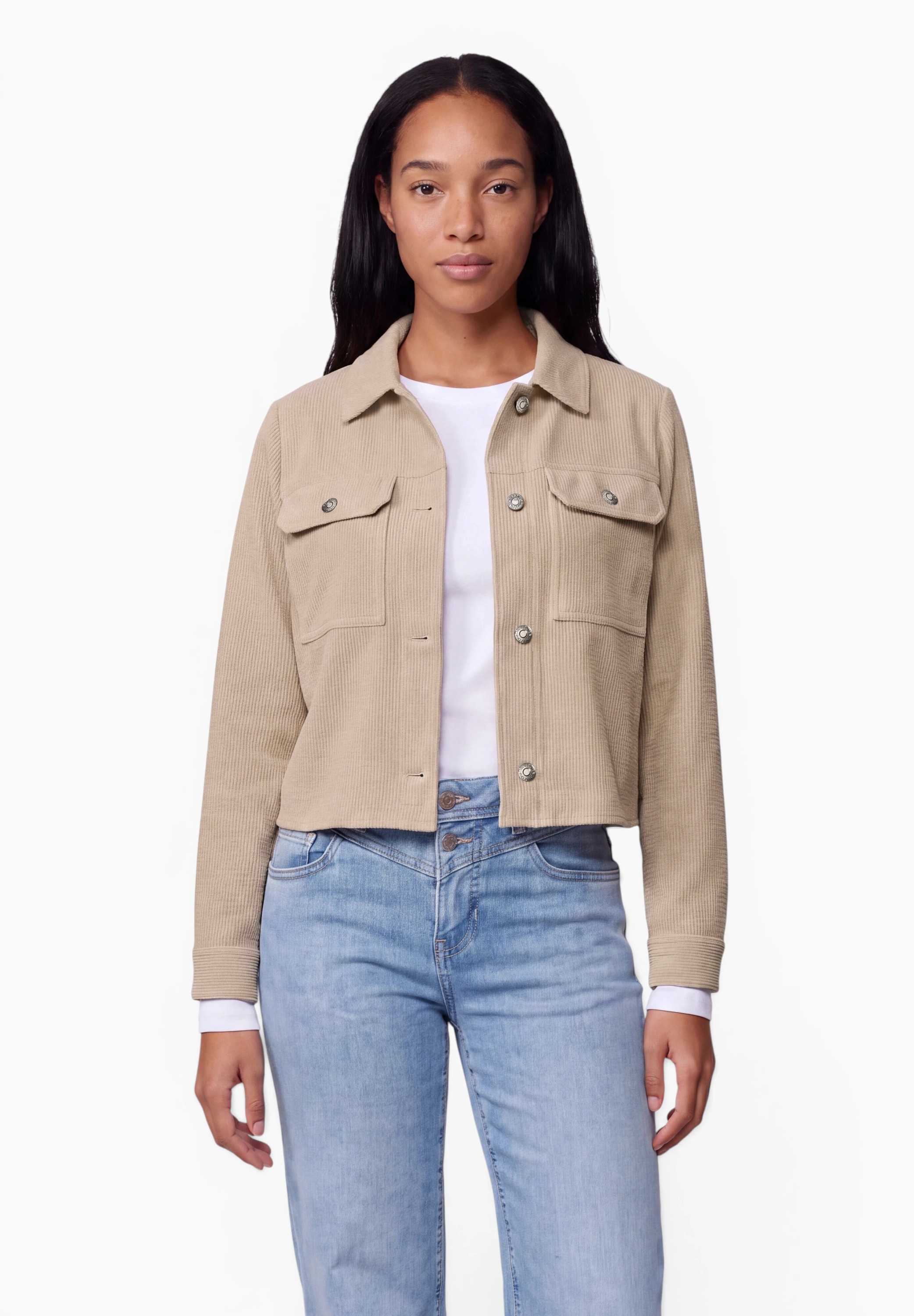 STREET ONE STUDIO Kurzjacke ohne Kapuze in Cord-Optik