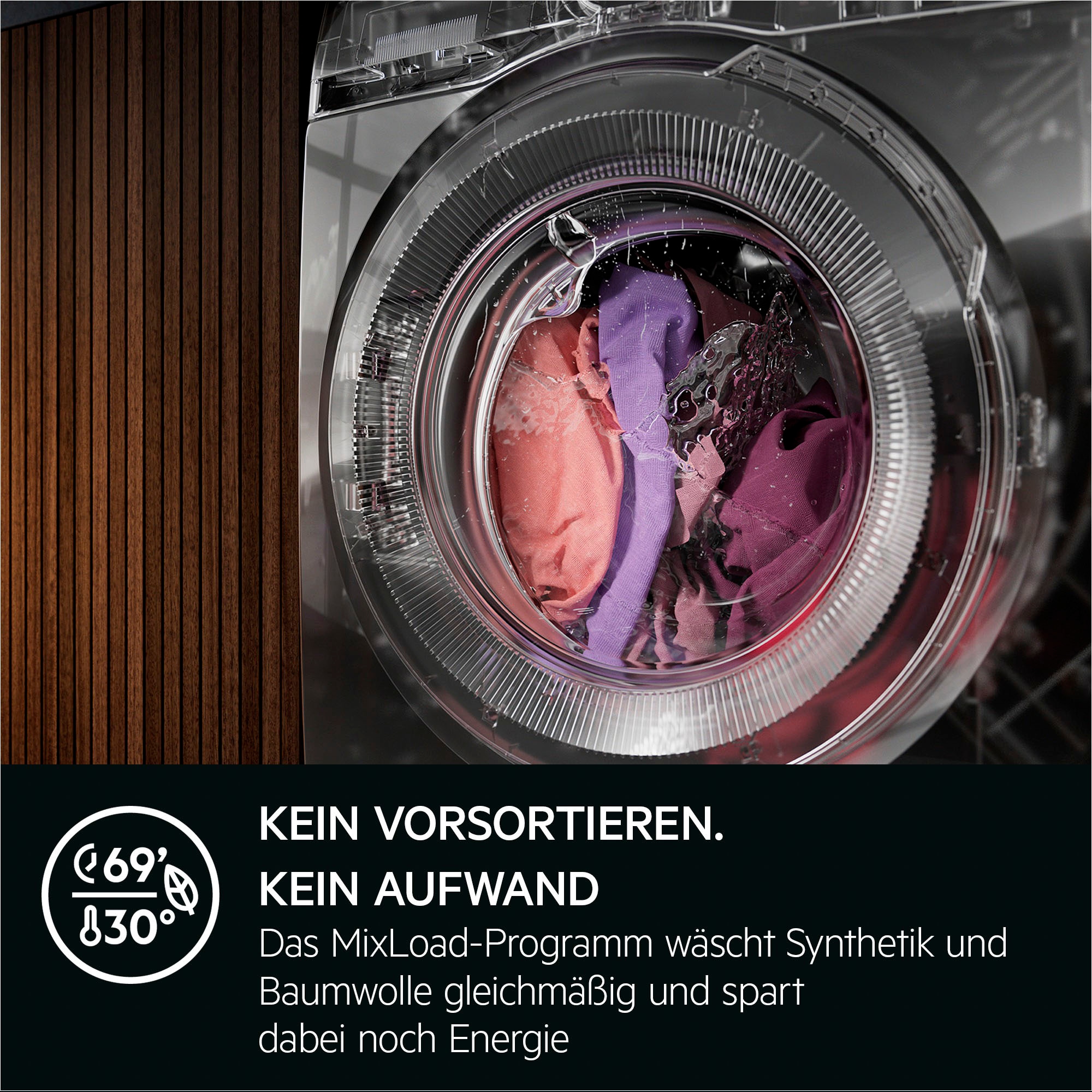 AEG Waschmaschine 7000 »LR7FS75490«, 9 kg, 1400 U/min, ÖKO-Schontrommel - Behutsamer Umgang mit Textilien