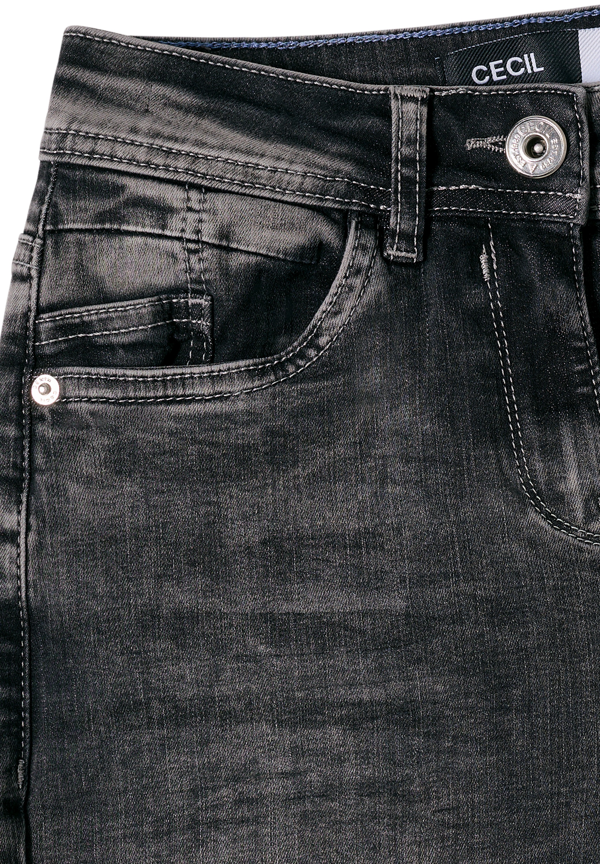 Thumbnail - Cecil Slim-fit-Jeans, High Waist