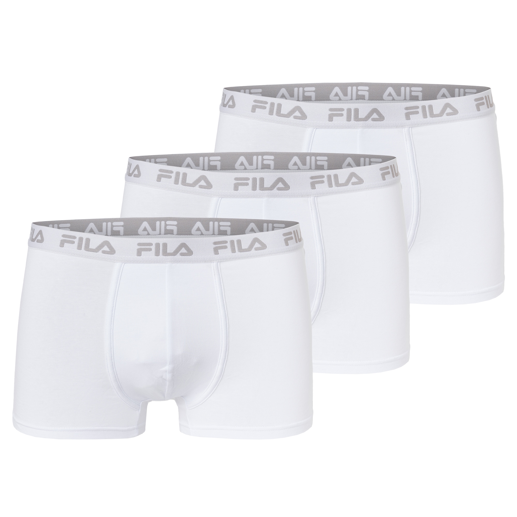 FILA Herren Boxershorts "MAN BOXER SHORTS", Gr. L, weiß, Obermaterial: 95% Baumwolle, 5% Elasthan, unifarben, Unterhosen, mit elastischem Logobund